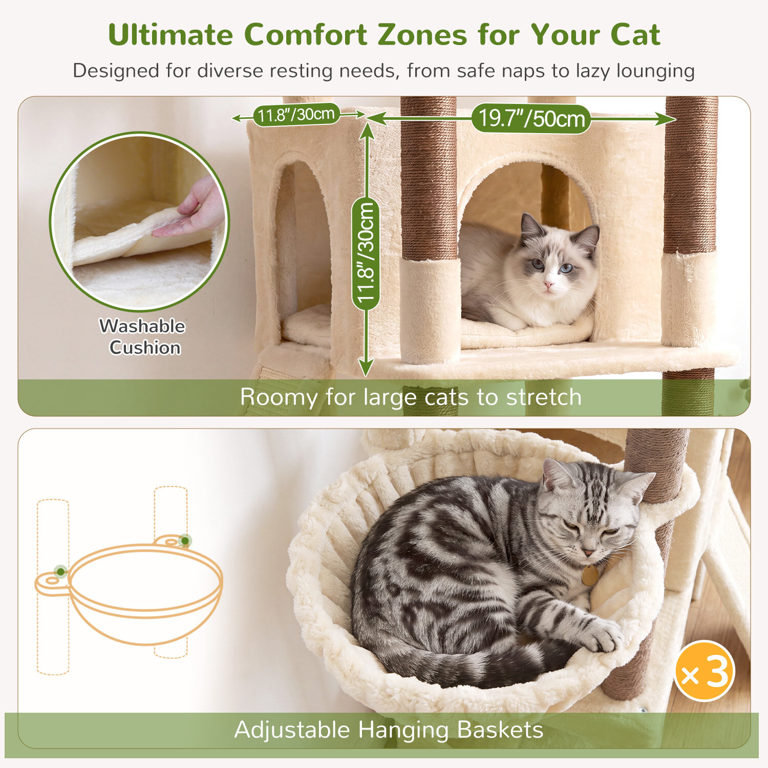 globlazer-s-series-s79c-arbre-chat-robuste-beige-200-cm image 6