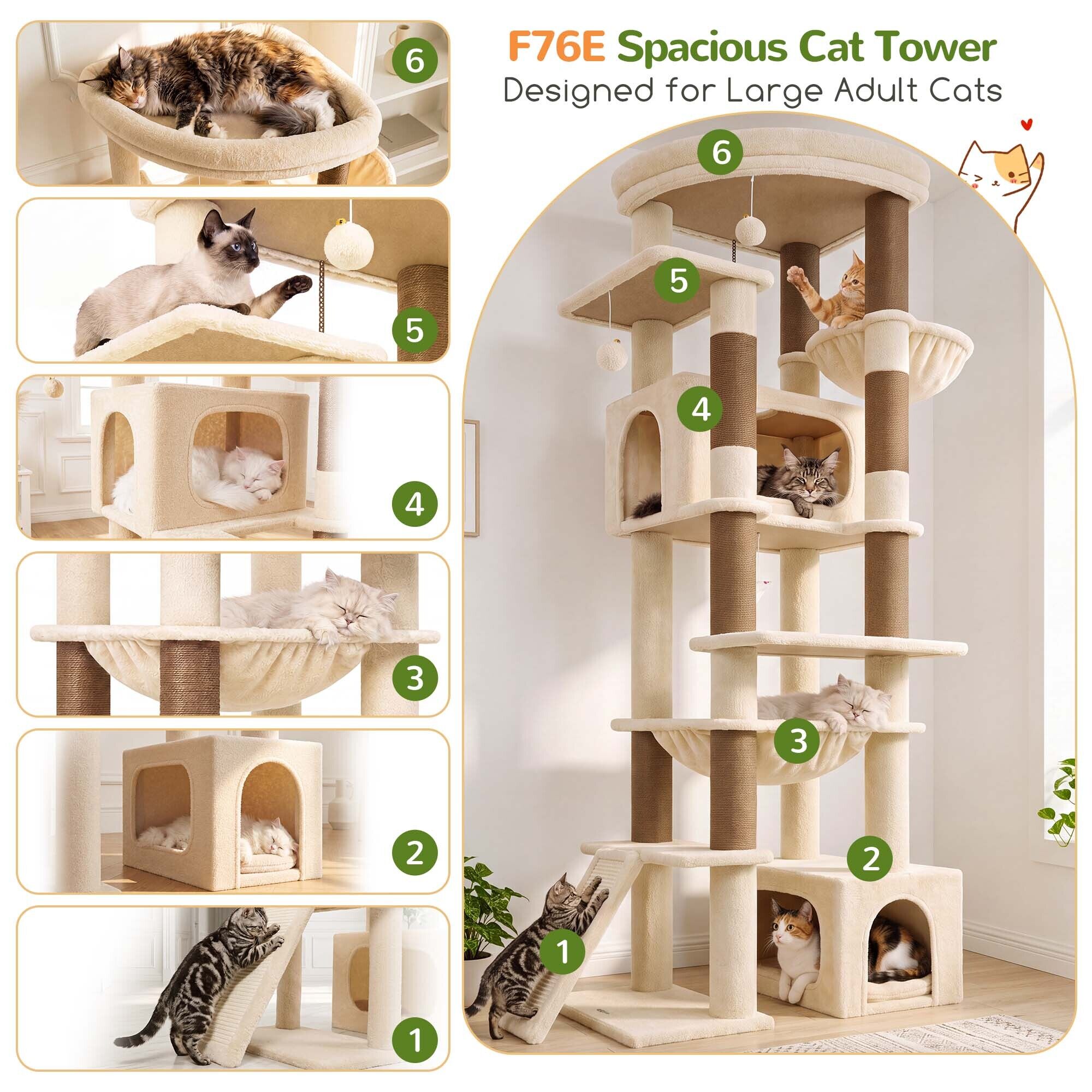globlazer-f76e-arbre-chat-76-pouces-beige-haut image 3