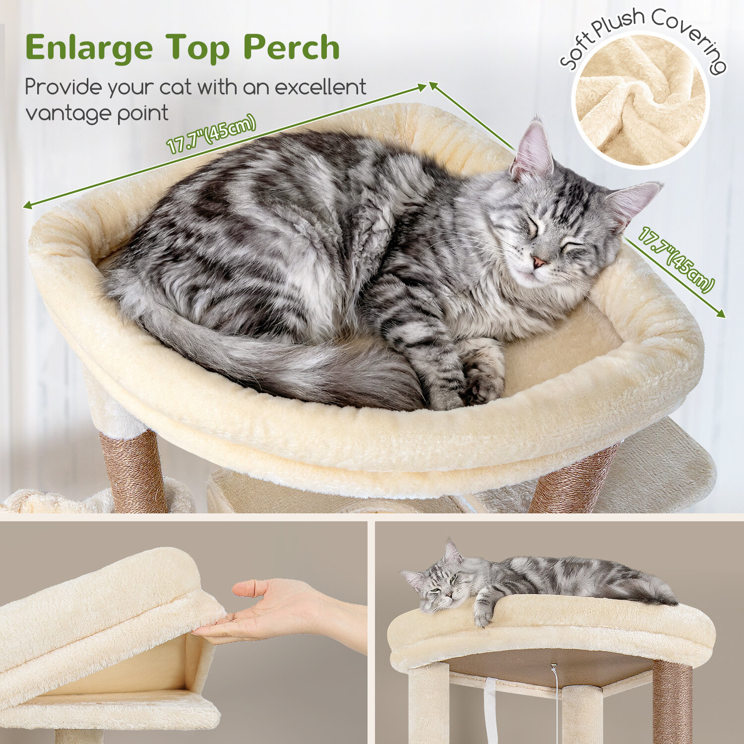 globlazer-s74g-arbre-chat-beige-188-cm-grand image 5