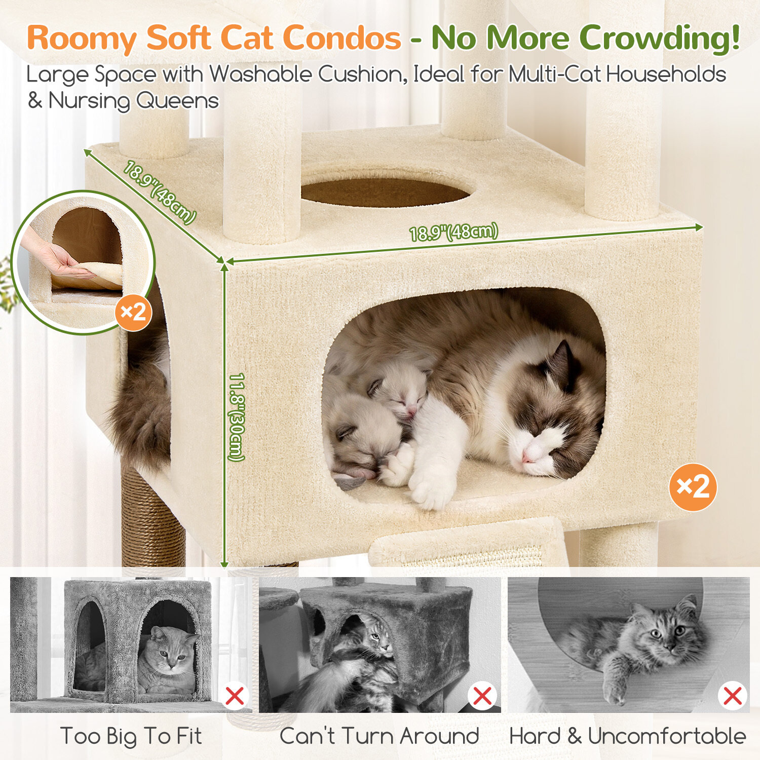 globlazer-s80h-arbre-chat-203-cm-beige-grand-chat image 3