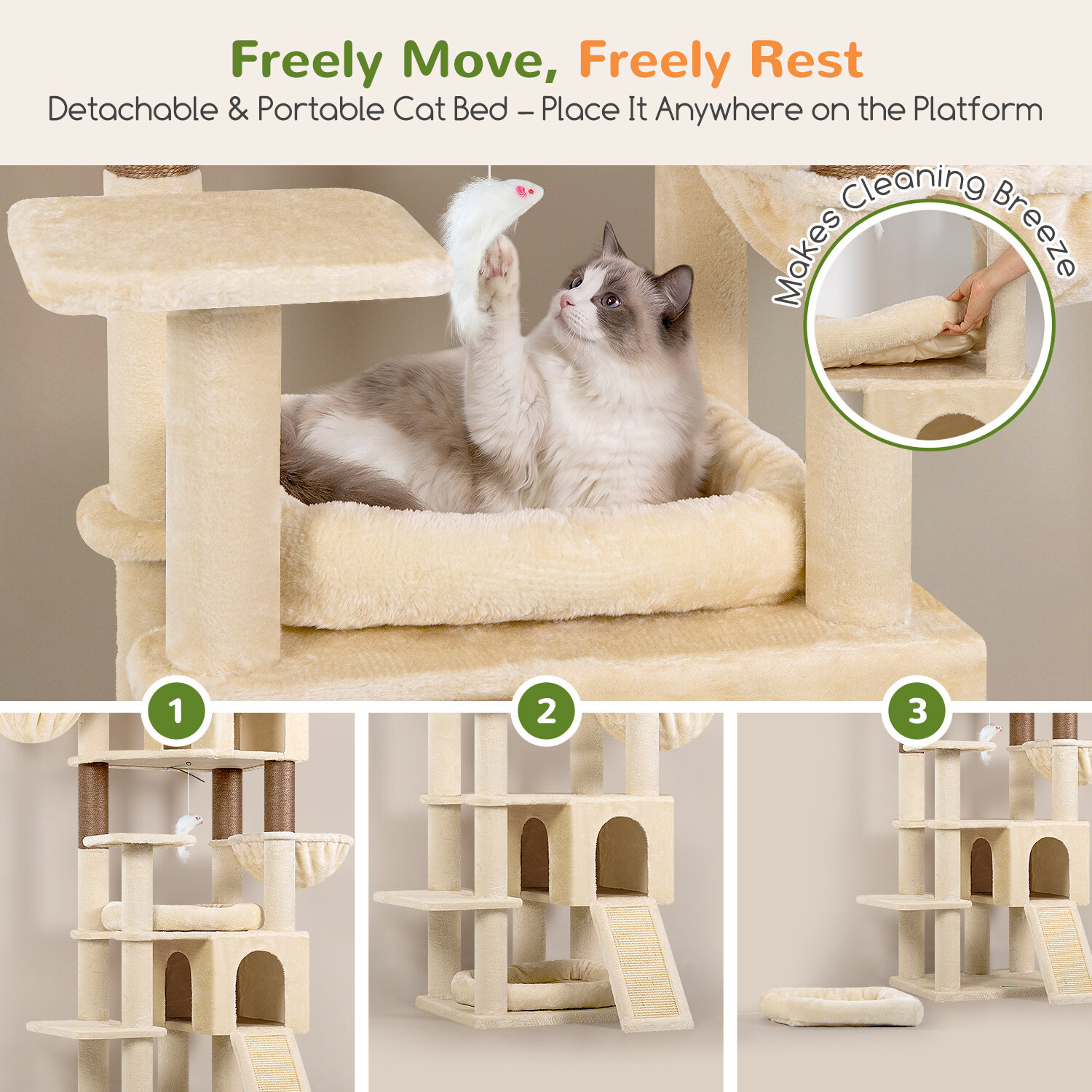 globlazer-f75c-arbre-chat-beige-75-pouces image 5