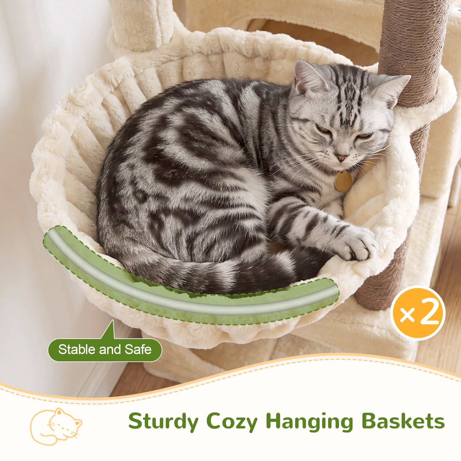 globlazer-s62-arbre-chat-62-pouces-beige-compact image 5