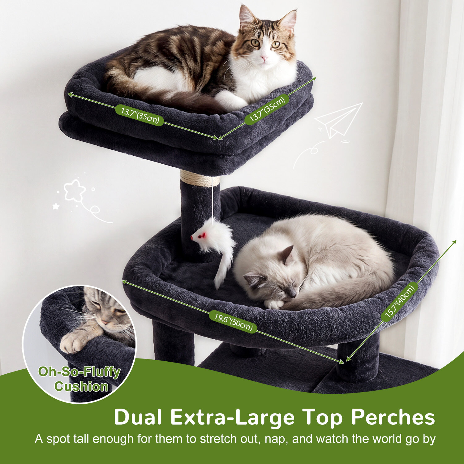 globlazer-f-series-f81h-arbre-chat-gris-fonc-206-cm image 4