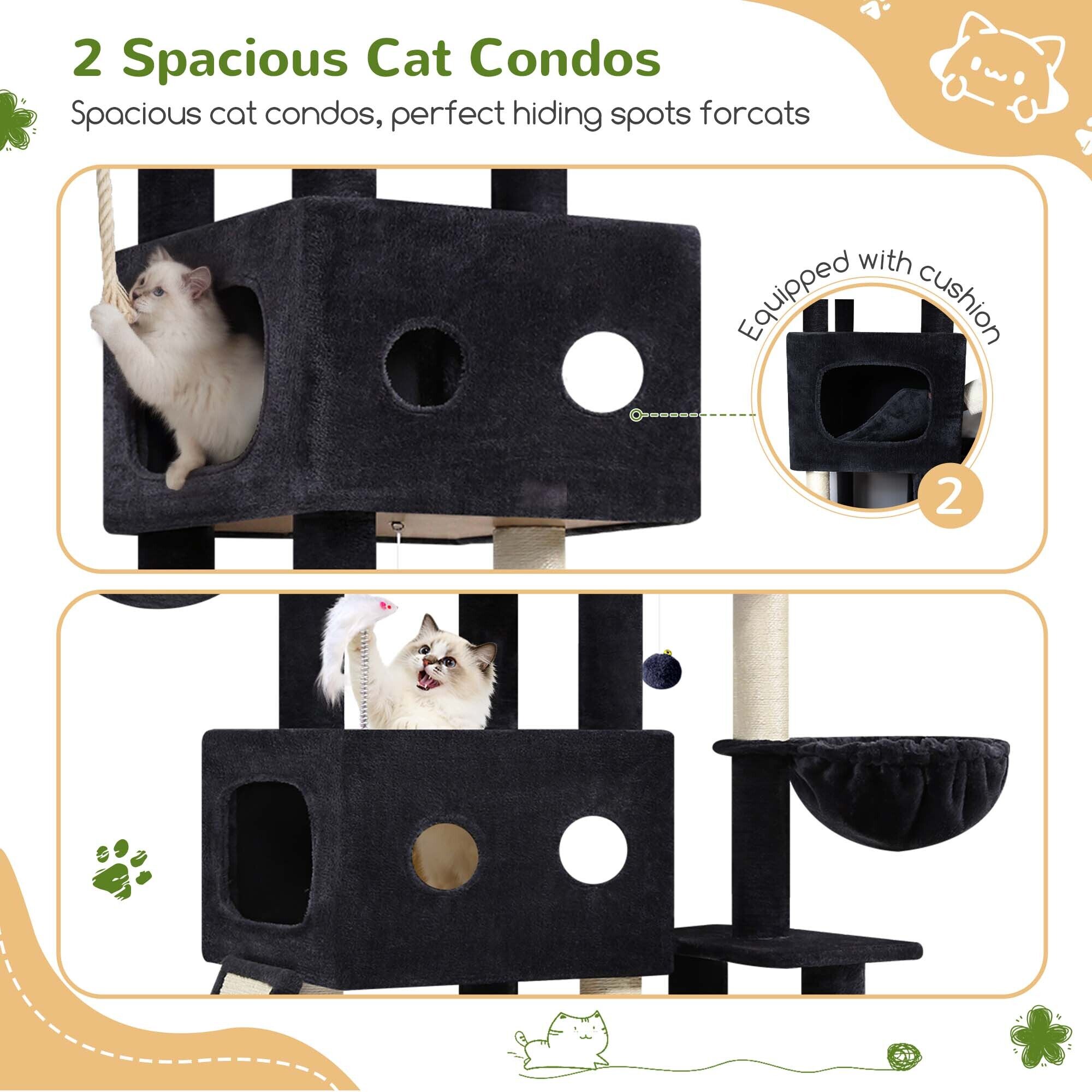 globlazer-f-series-f81d-arbre-chat-gris-fonc-81-pouces image 6