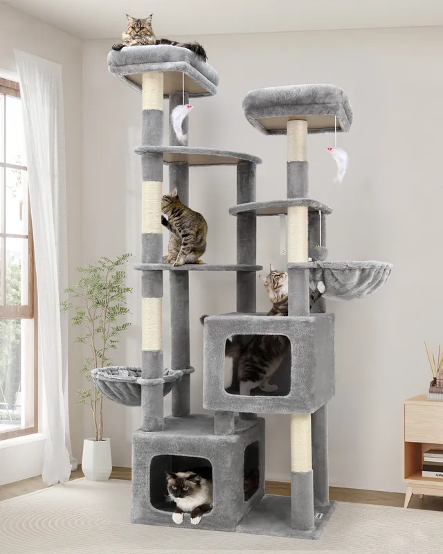 globlazer-s-series-s74e-arbre-chat-gris-clair-74-pouces image 1