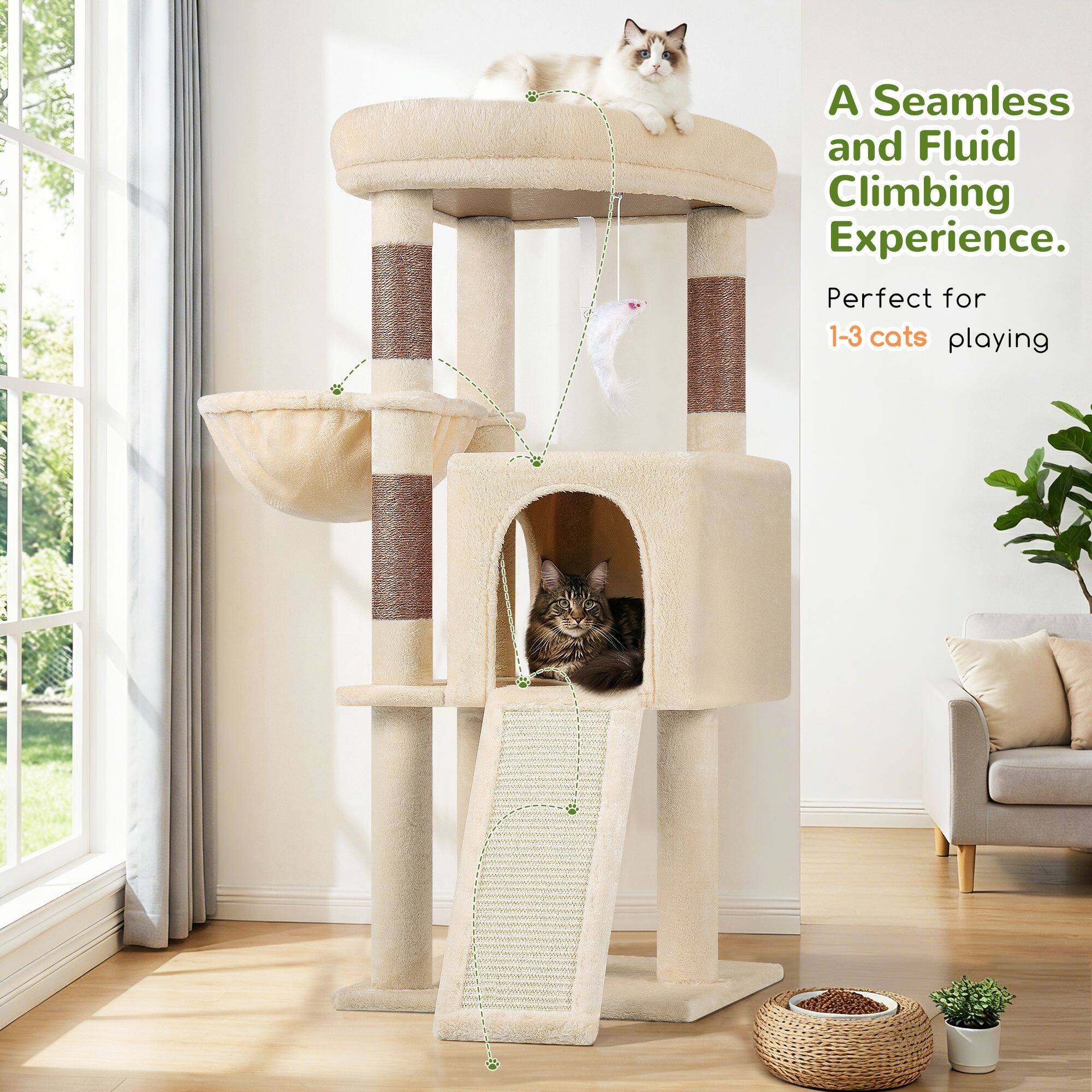 globlazer-f45-arbre-chat-beige-45-pouces-compact image 4