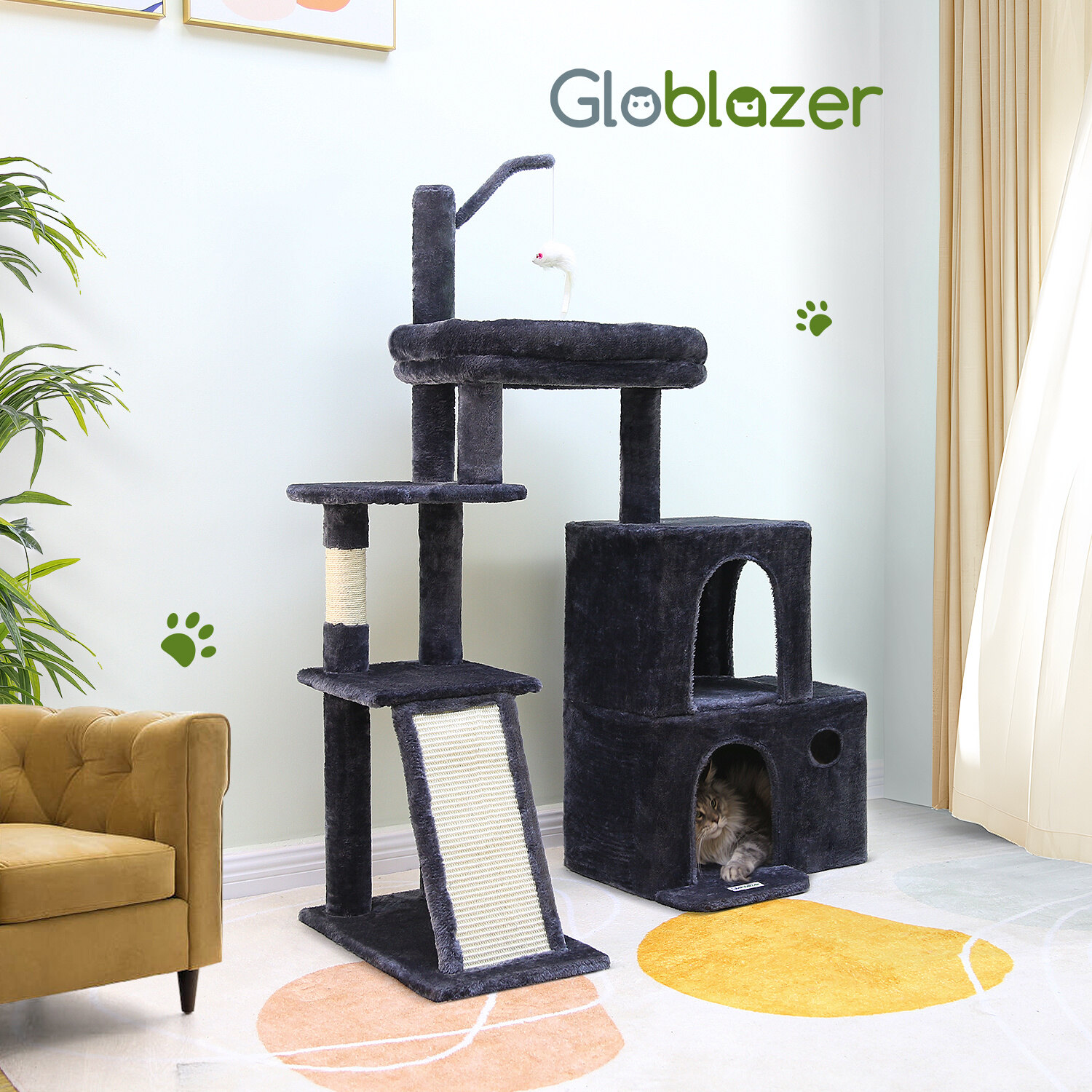 globlazer-f-series-f50-arbre-chat-gris-fonc-50-pouces-compact image 3