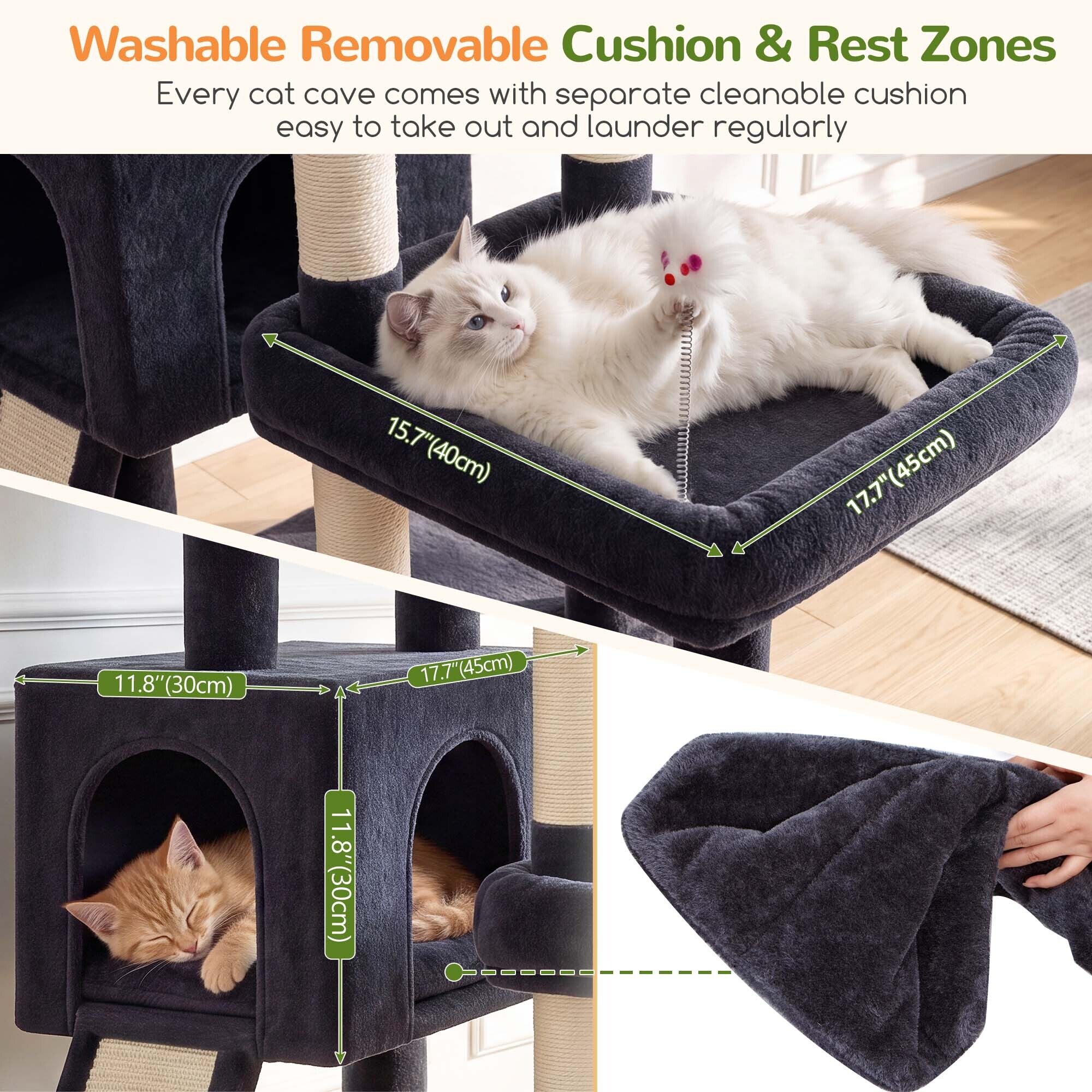 globlazer-s-series-s73b-arbre-chat-gris-fonc-73-pouces-robuste image 4