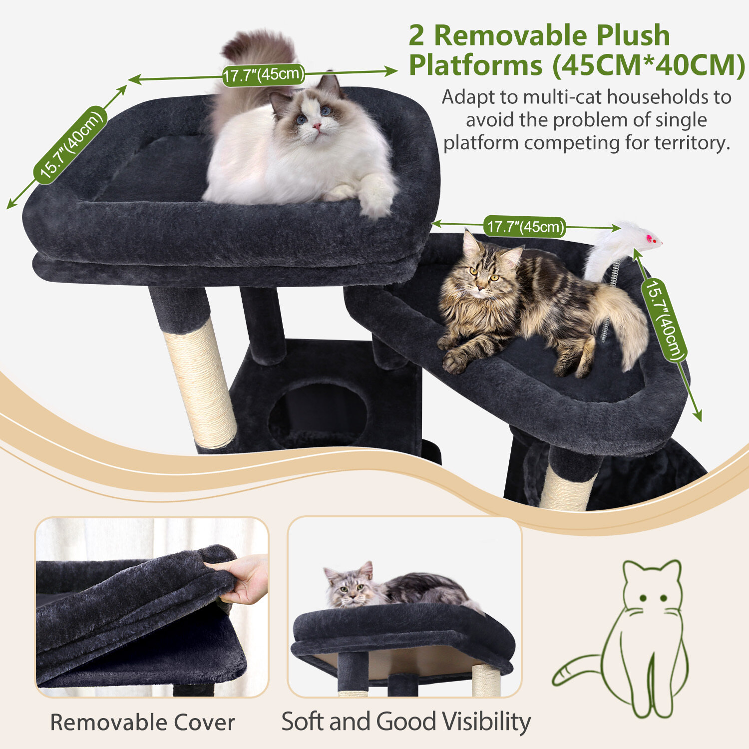 globlazer-s72e-arbre-chat-72-pouces-gris-fonc image 4