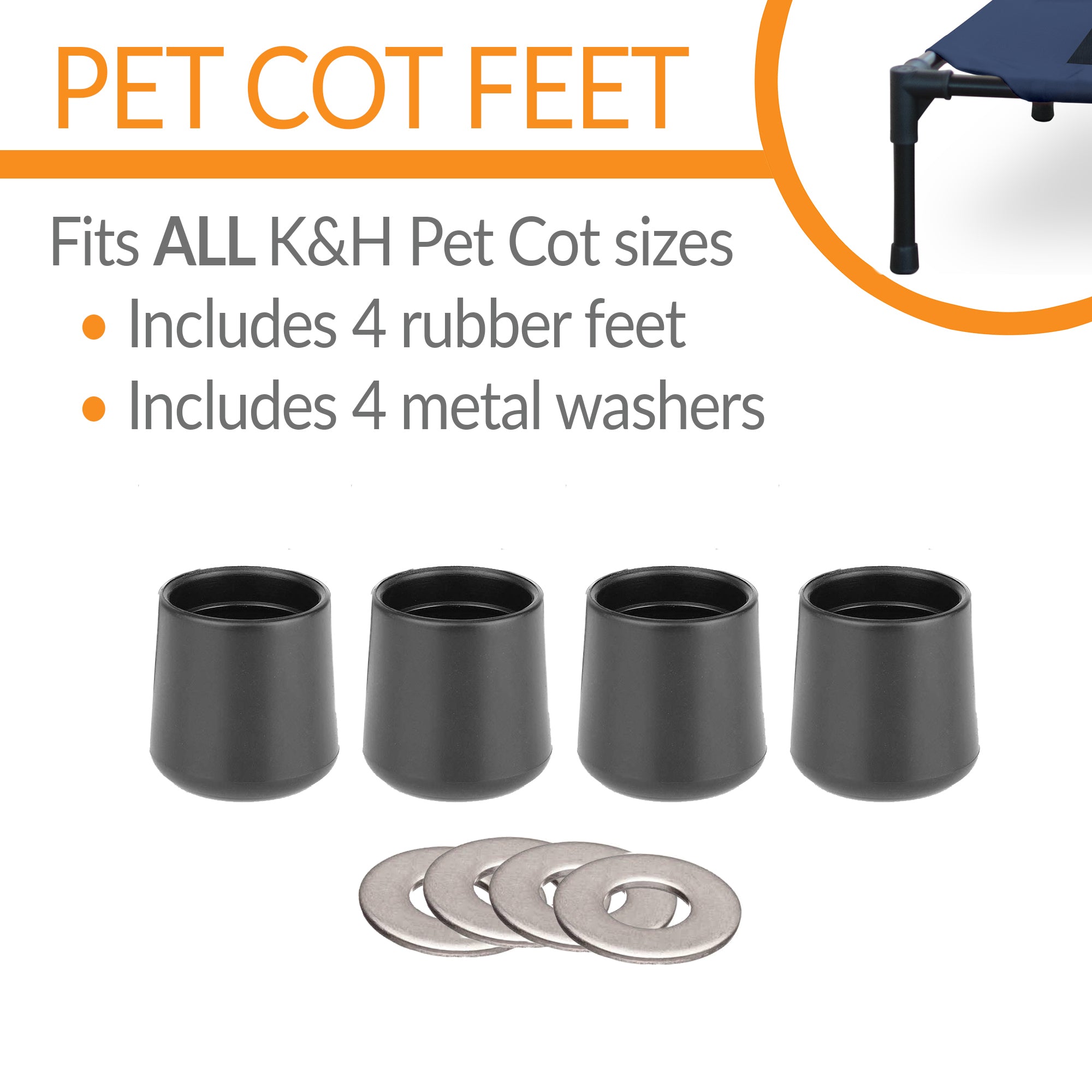 k-h-pet-cot-pool-pieds-caoutchouc-rechange-lot-4 image 2