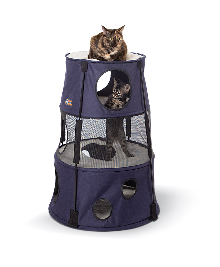k-h-kitty-tower-tour-de-jeu-chat-3-tages-denim-fonc image 1
