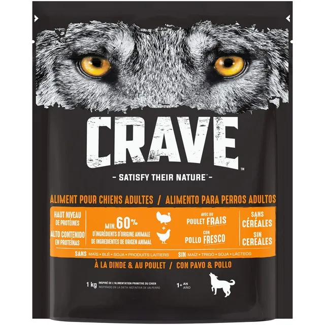 crave-croquettes-chien-dinde-poulet-sans-c-r-ales-5x1kg image 1