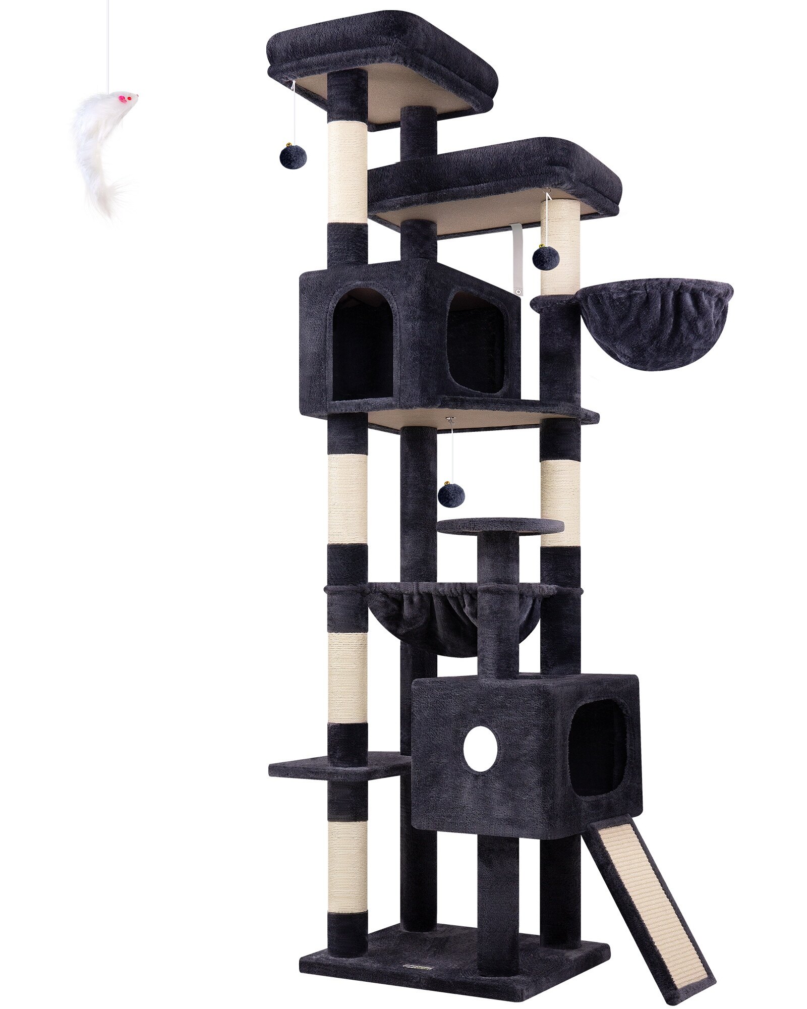 globlazer-f80g-arbre-chat-gris-fonc-80-pouces-grand image 2