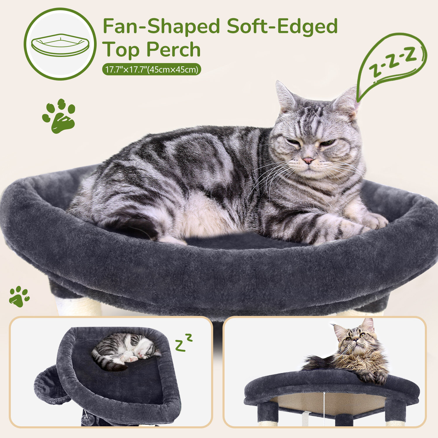 globlazer-c-series-c51-arbre-chat-angle-gris-fonc-51-pouces image 4