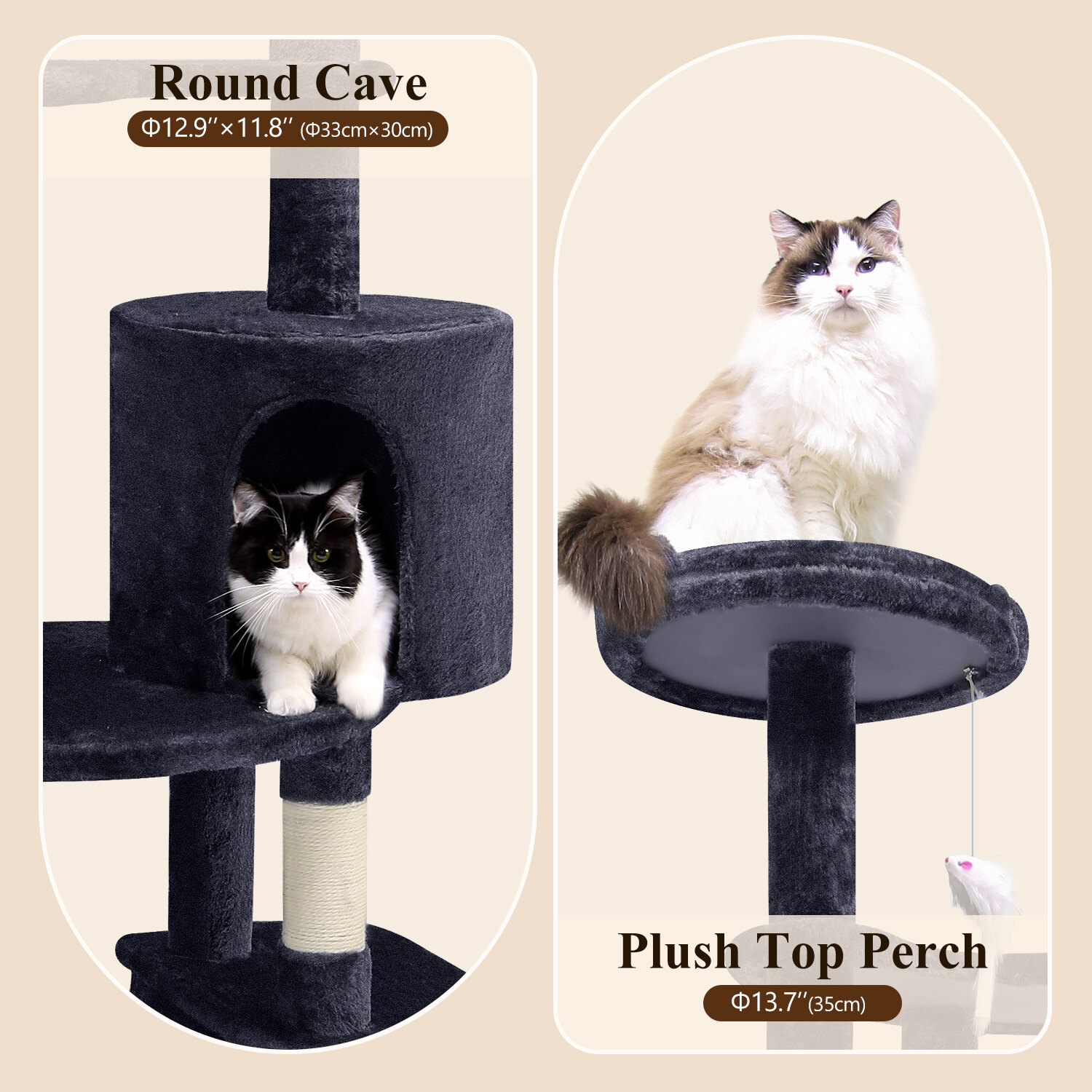 globlazer-c-series-c81-arbre-chat-gris-fonc-206-cm image 7