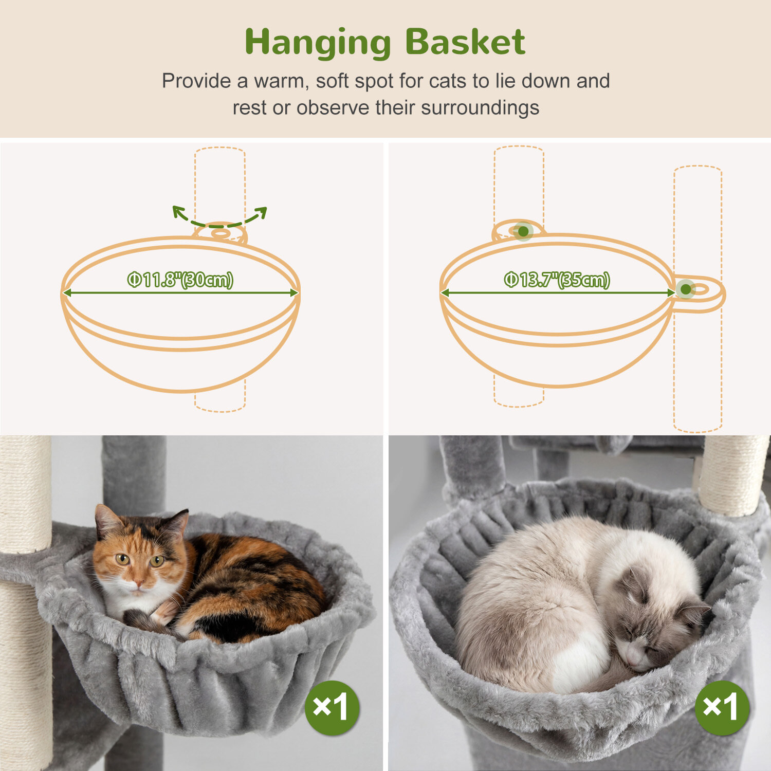 globlazer-f-series-f82b-arbre-chat-gris-clair-82-pouces-grand image 6