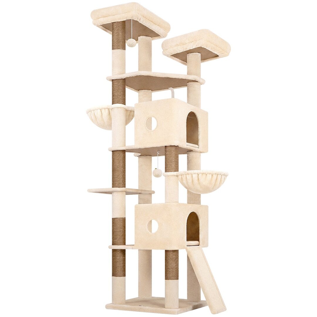 globlazer-f84g-arbre-chat-beige-84-pouces-grande-tour image 2