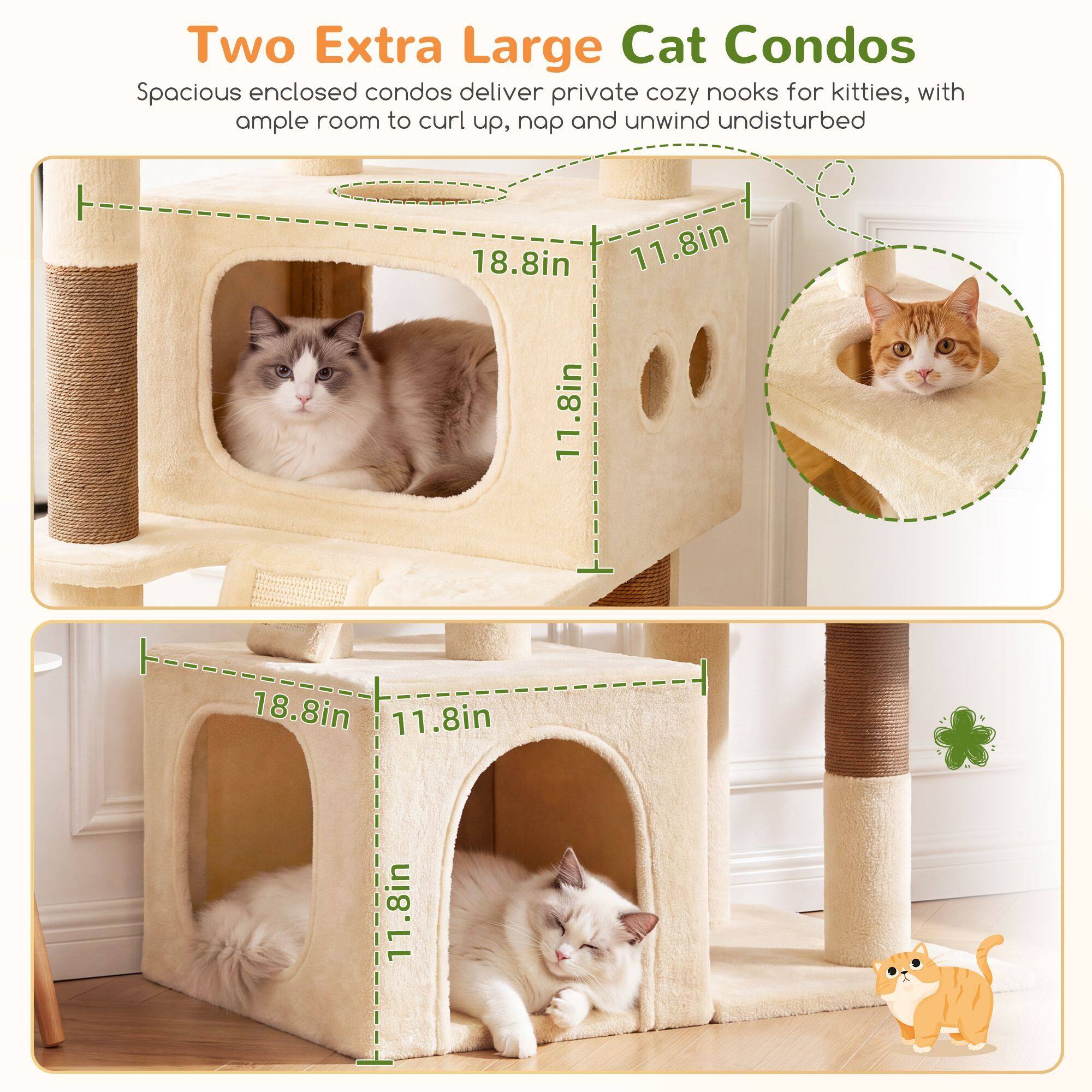 globlazer-f-series-f74-arbre-chat-beige-74-pouces-robuste image 4