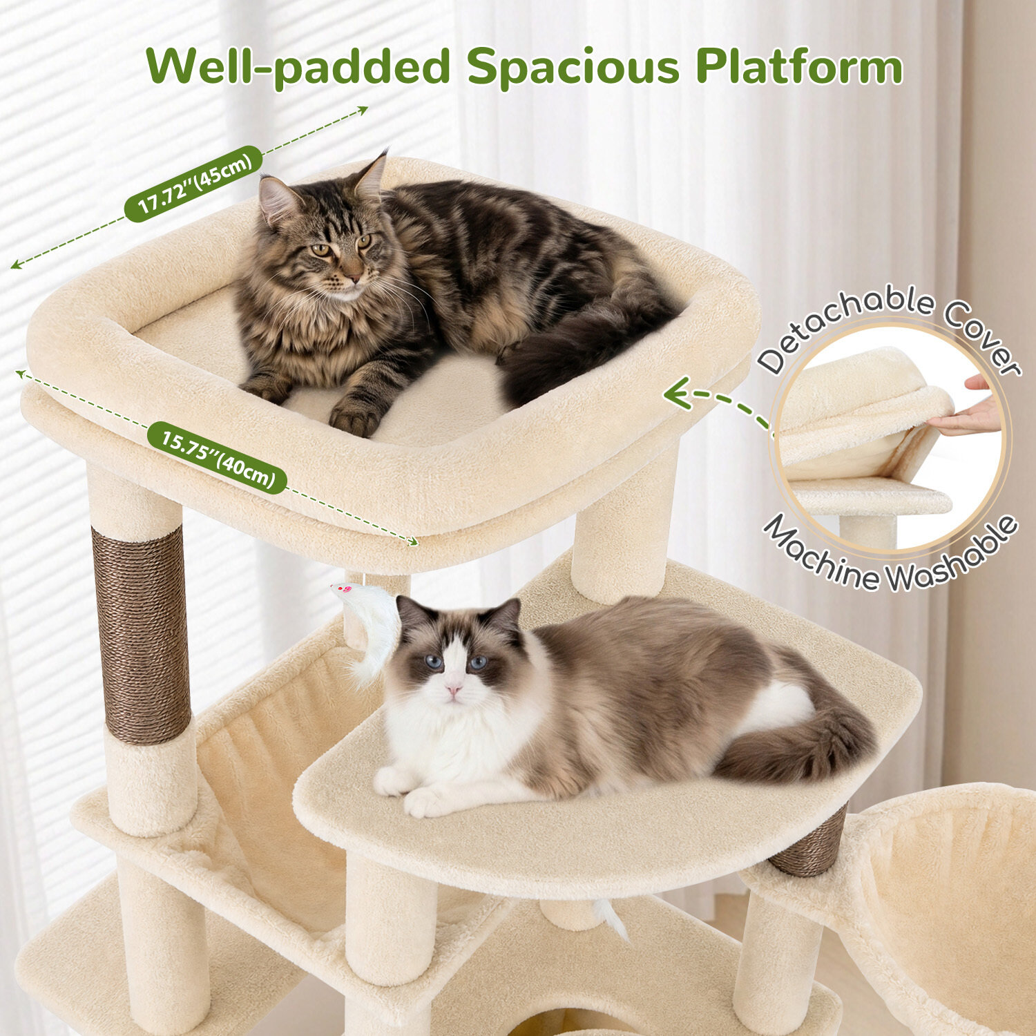 globlazer-s-series-s51-arbre-chat-beige-51-pouces-compact image 3