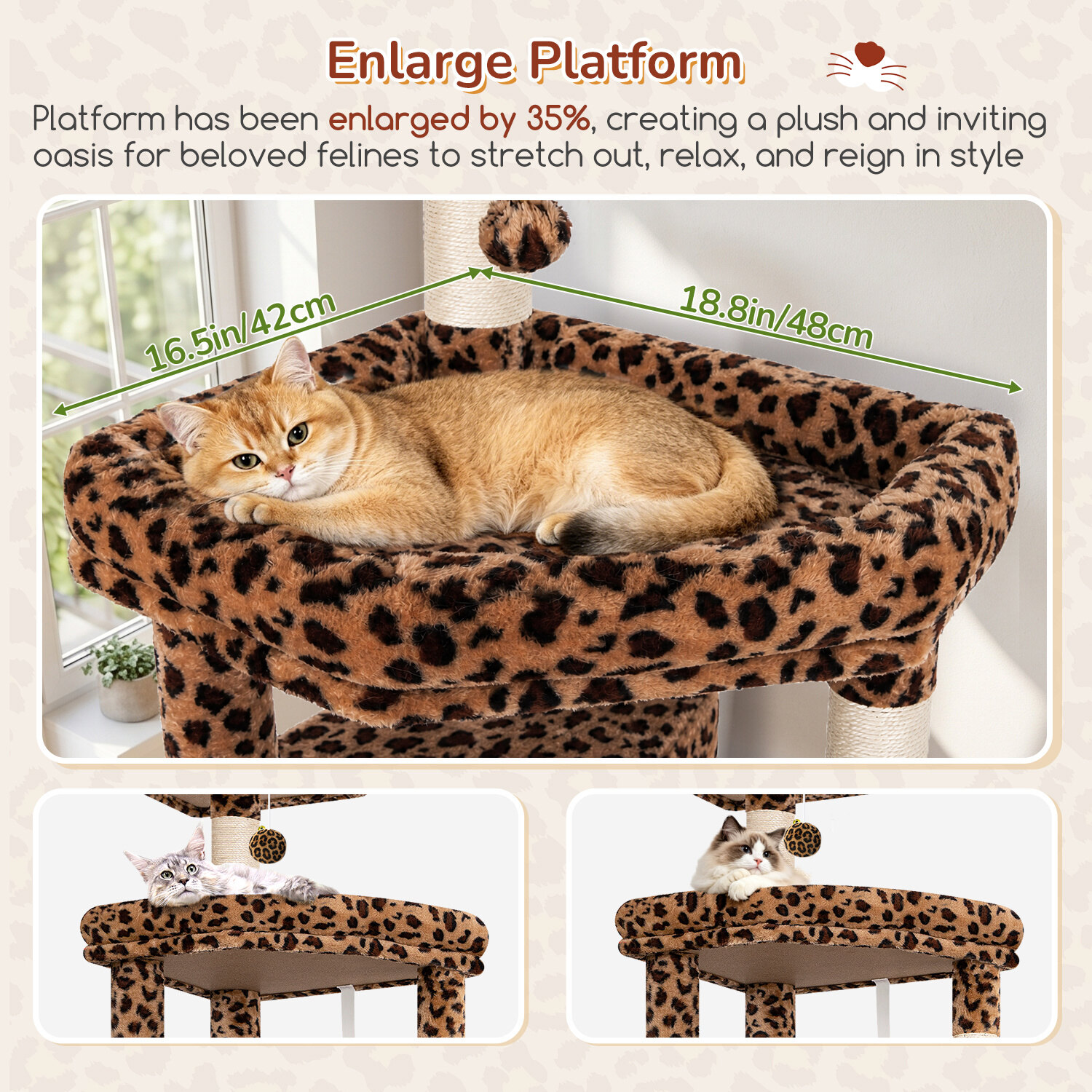 globlazer-s-series-s65-arbre-chat-l-opard-65-pouces-robuste image 3