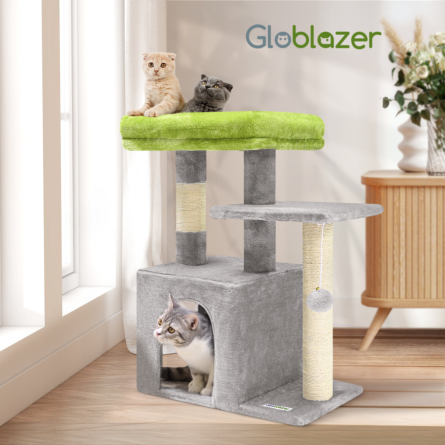 globlazer-f-series-f26-arbre-chat-gris-clair-26-pouces-petit image 3