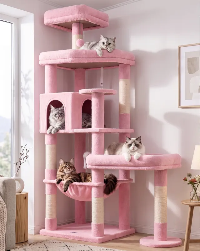 globlazer-s65-arbre-chat-rose-165-cm image 1
