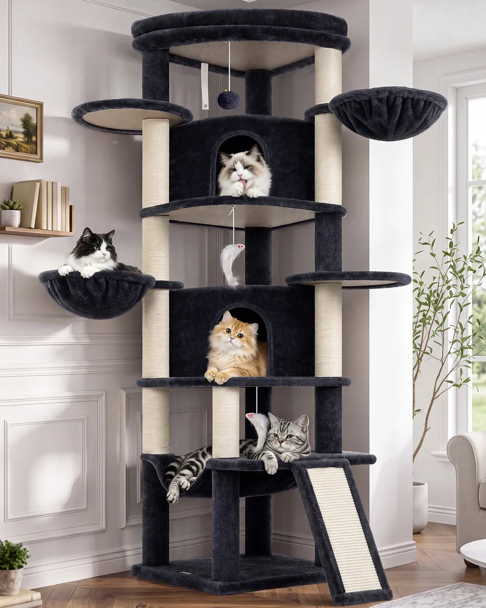 globlazer-c73-arbre-chat-d-angle-gris-fonc-185-cm image 1