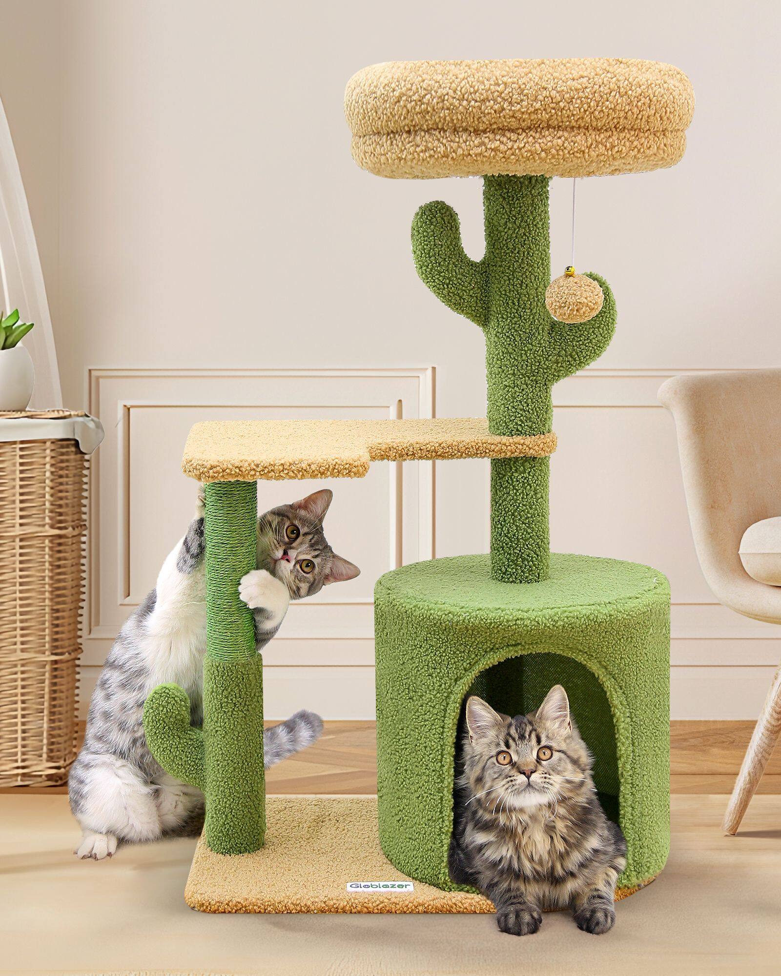 globlazer-f-series-f33-arbre-chat-cactus-vert-84-cm-petit image 1