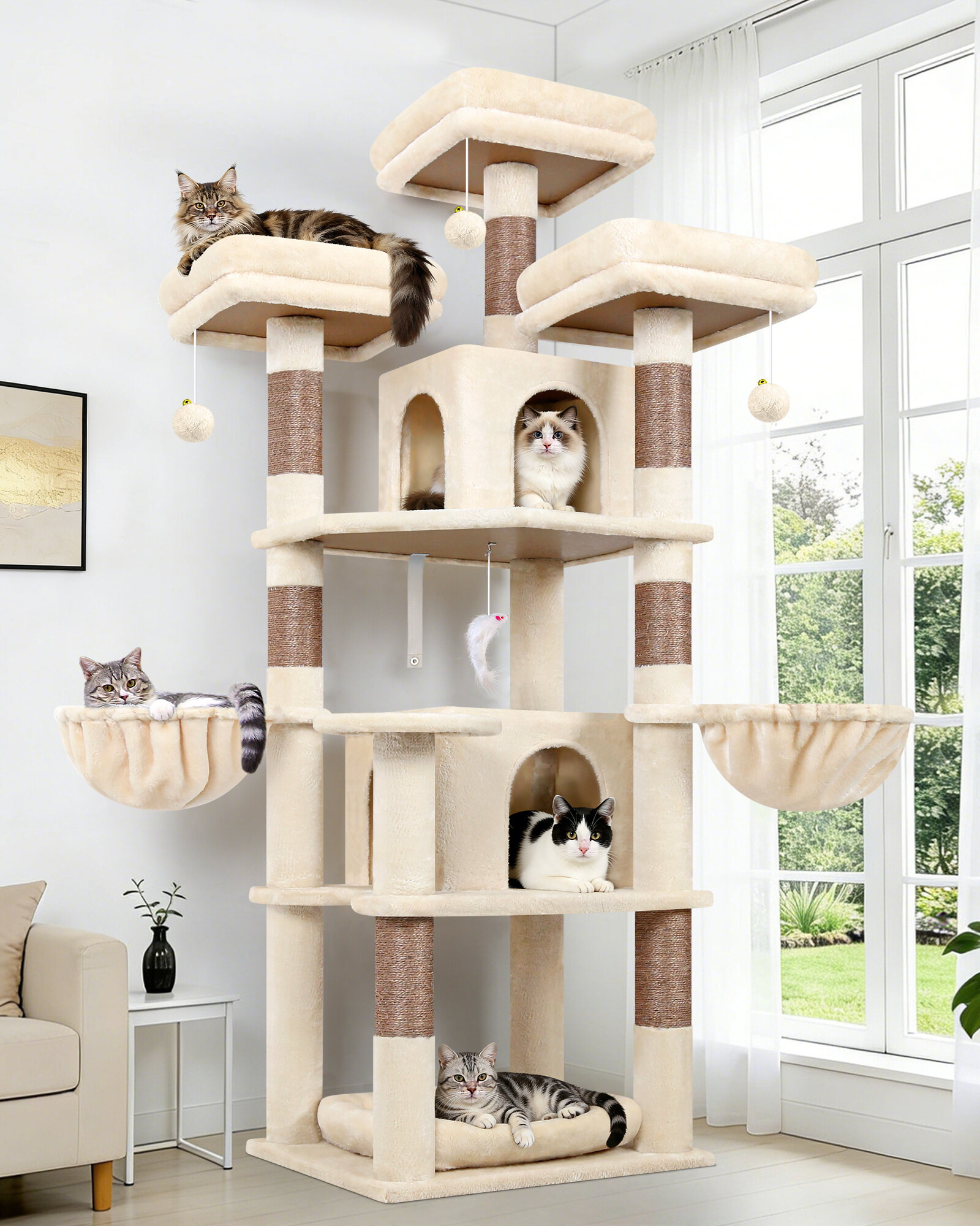 globlazer-f68b-arbre-chat-68-pouces-beige image 1