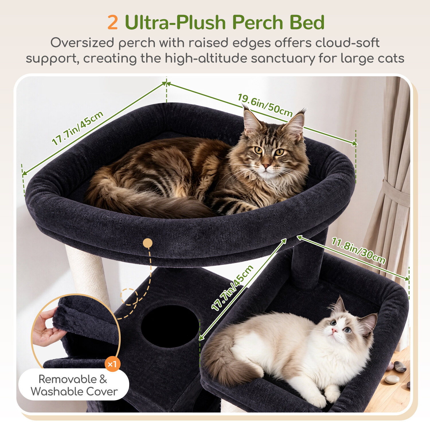 globlazer-f77-arbre-chat-gris-fonc-196-cm-xxl image 3