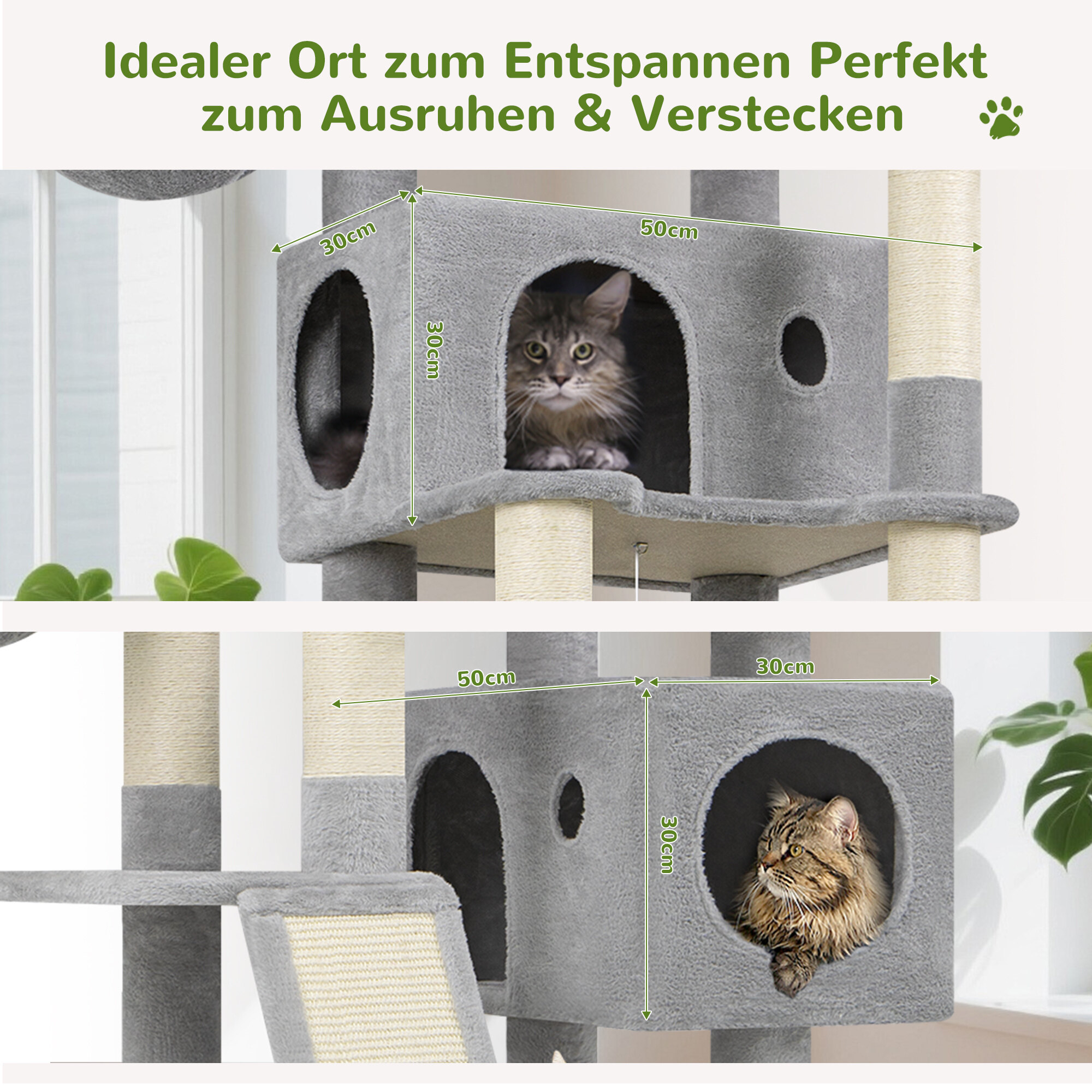 globlazer-s77c-arbre-chat-gris-clair-77-pouces image 3