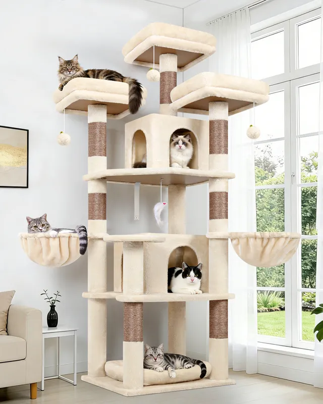 globlazer-f68b-arbre-chat-68-pouces-beige image 1