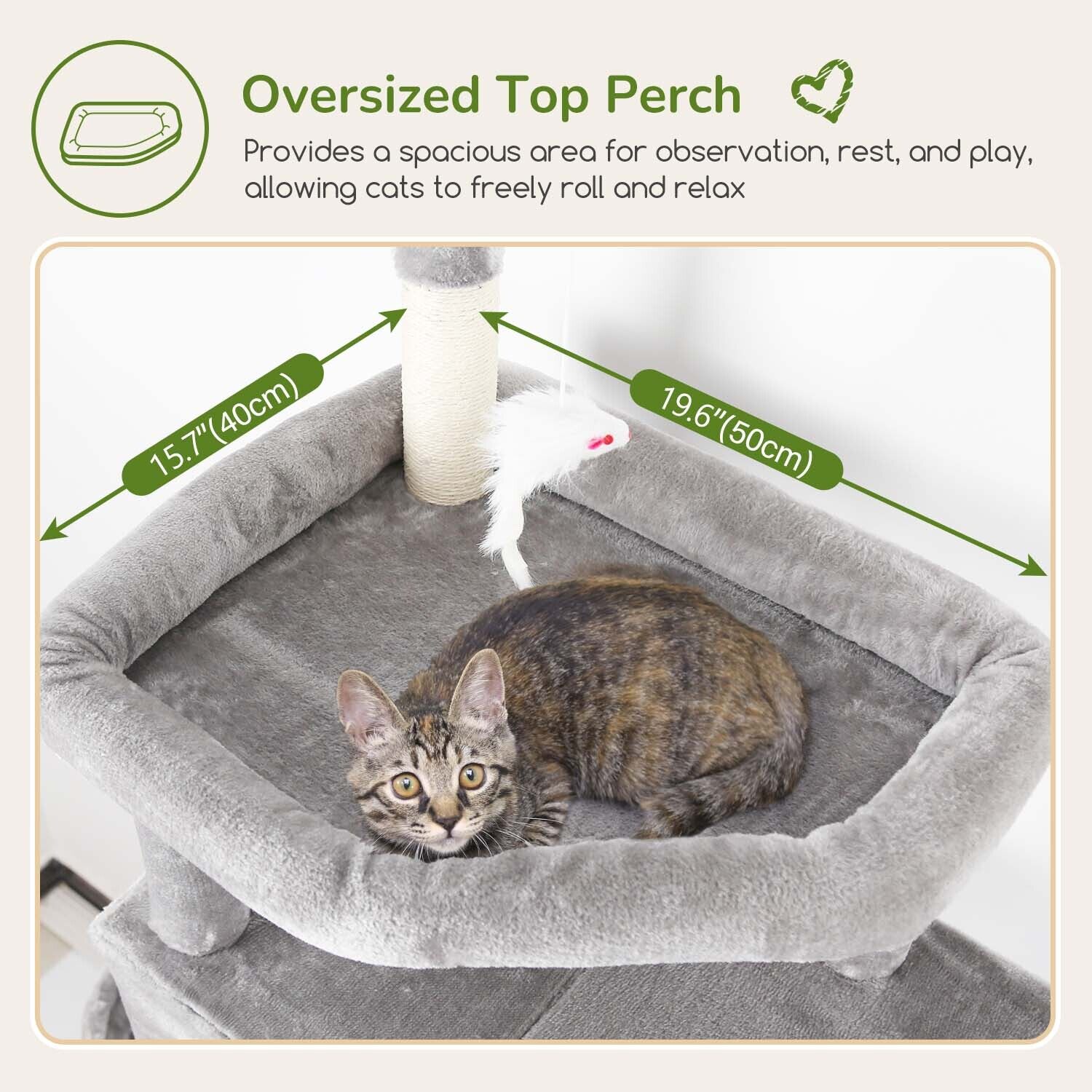 globlazer-f-series-f74b-arbre-chat-gris-clair-74-pouces image 3