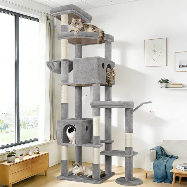 globlazer-s83-arbre-chat-gris-clair-211-cm-robuste image 1