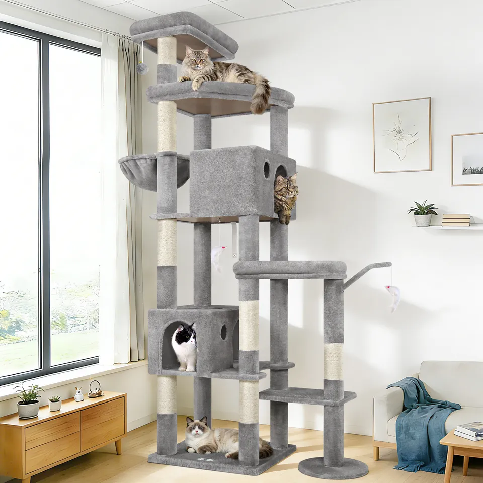 globlazer-s83-arbre-chat-gris-clair-211-cm-robuste image 1