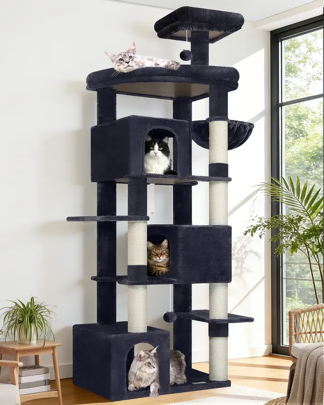 globlazer-s-series-s80-arbre-chat-large-gris-fonc-80-pouces image 1