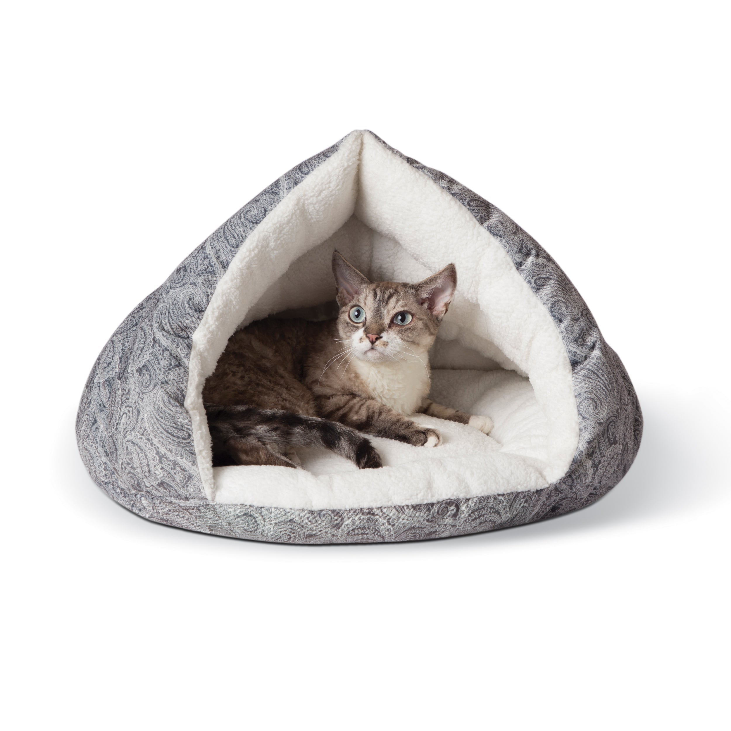 k-h-self-warming-hut-hutte-chat-auto-chauffante-paisley-gris image 1