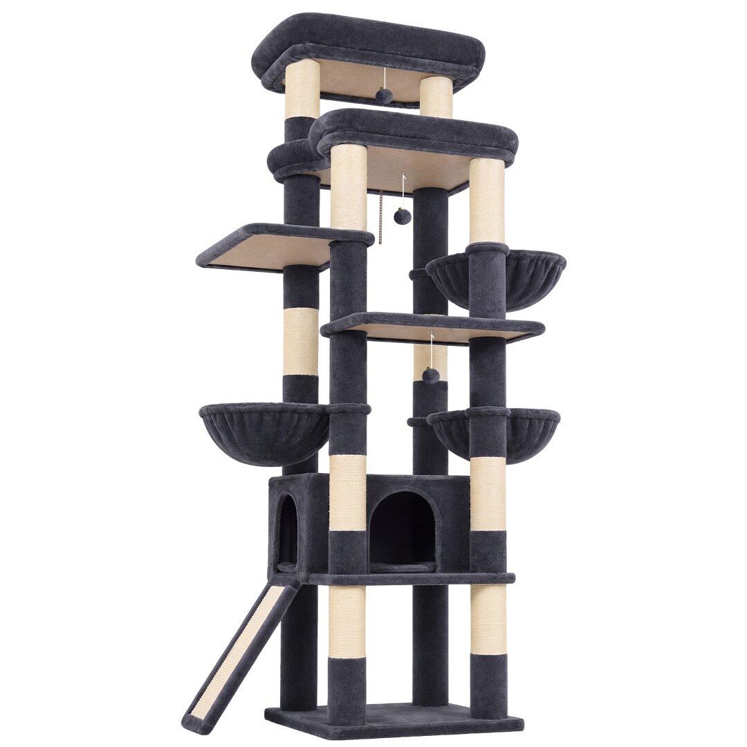globlazer-s-series-s79c-arbre-chat-gris-fonc-79-pouces-robuste image 2