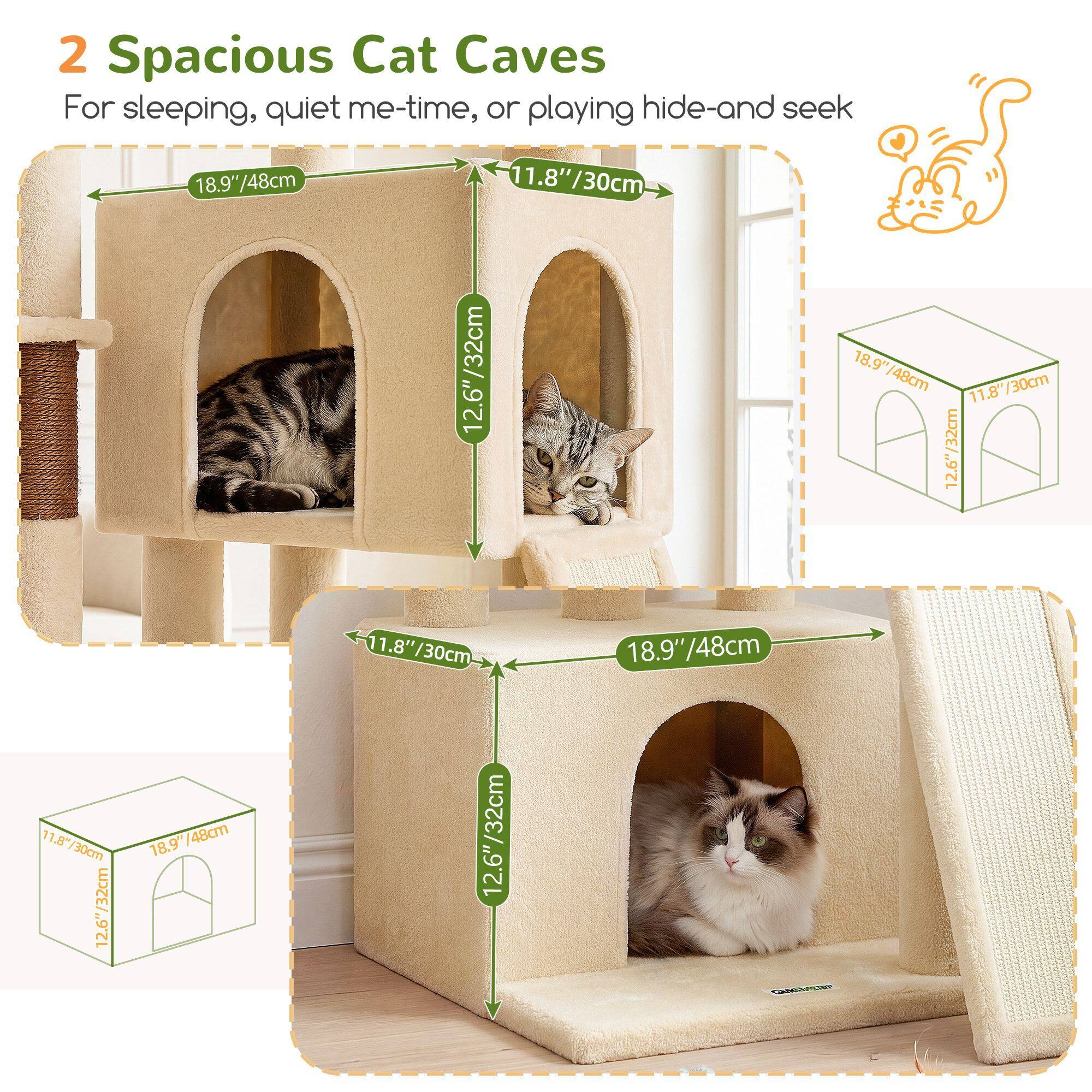 globlazer-f55-arbre-chat-55-pouces-beige-adulte image 7