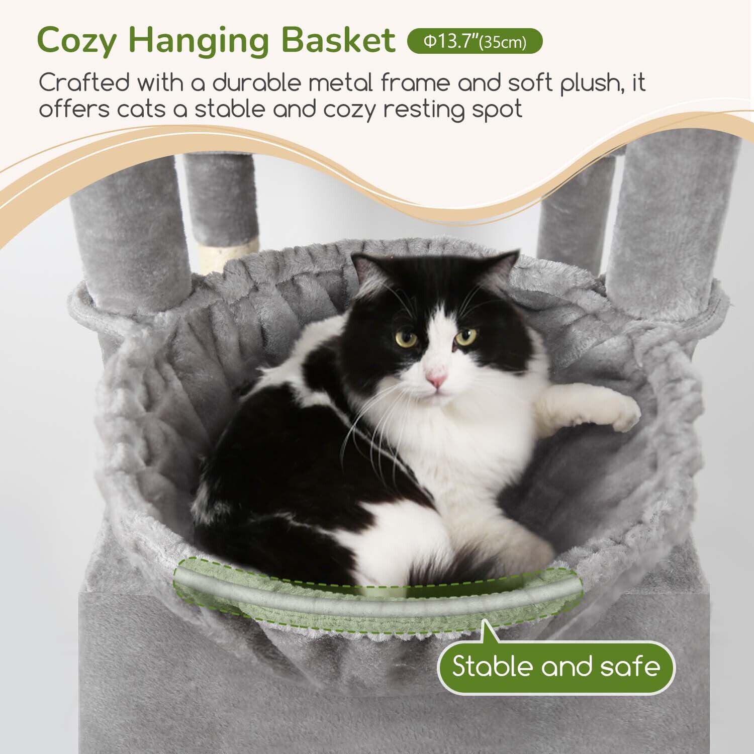 globlazer-f-series-f74d-arbre-chat-gris-clair-188-cm image 5