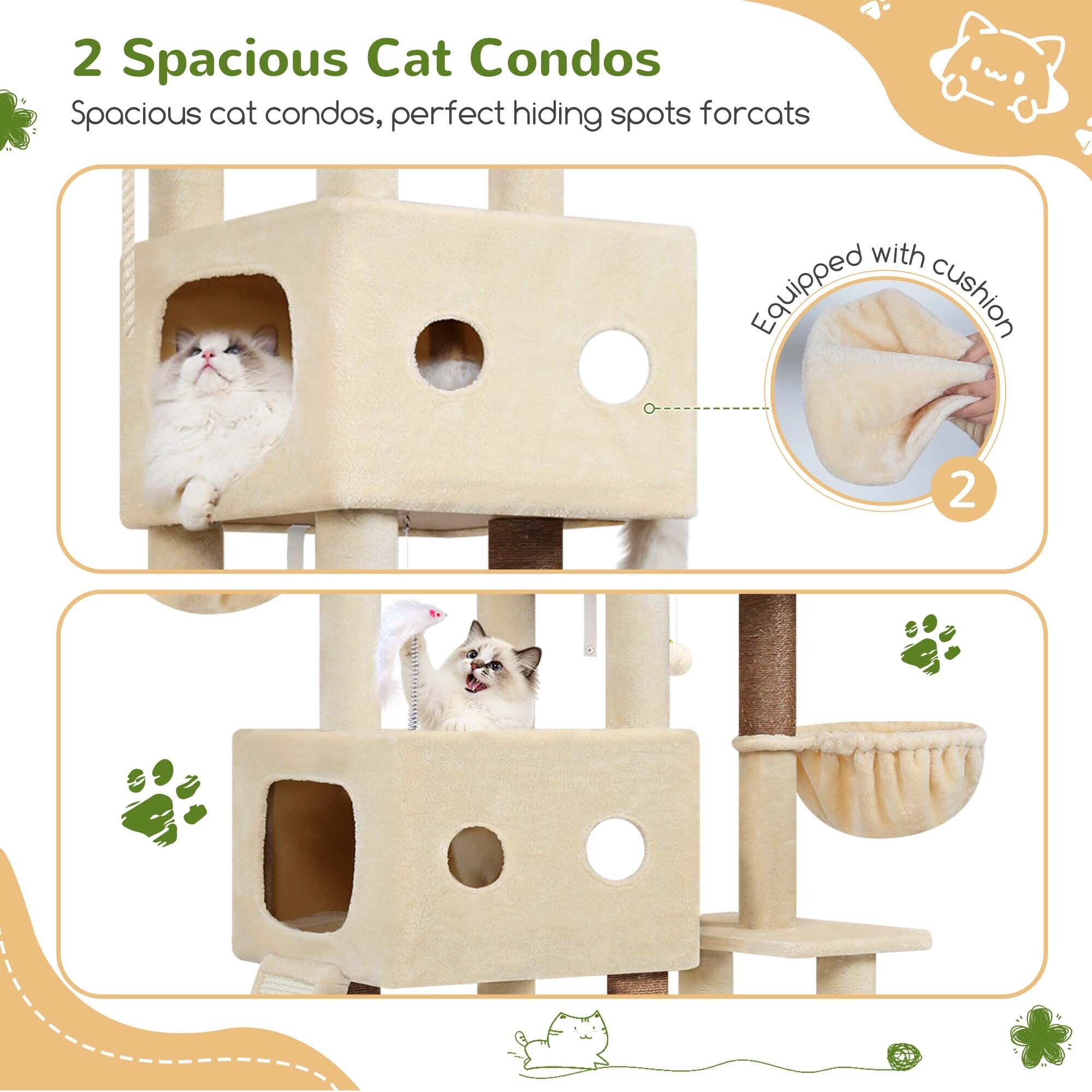 globlazer-f81d-arbre-chat-beige-206-cm-grand image 7