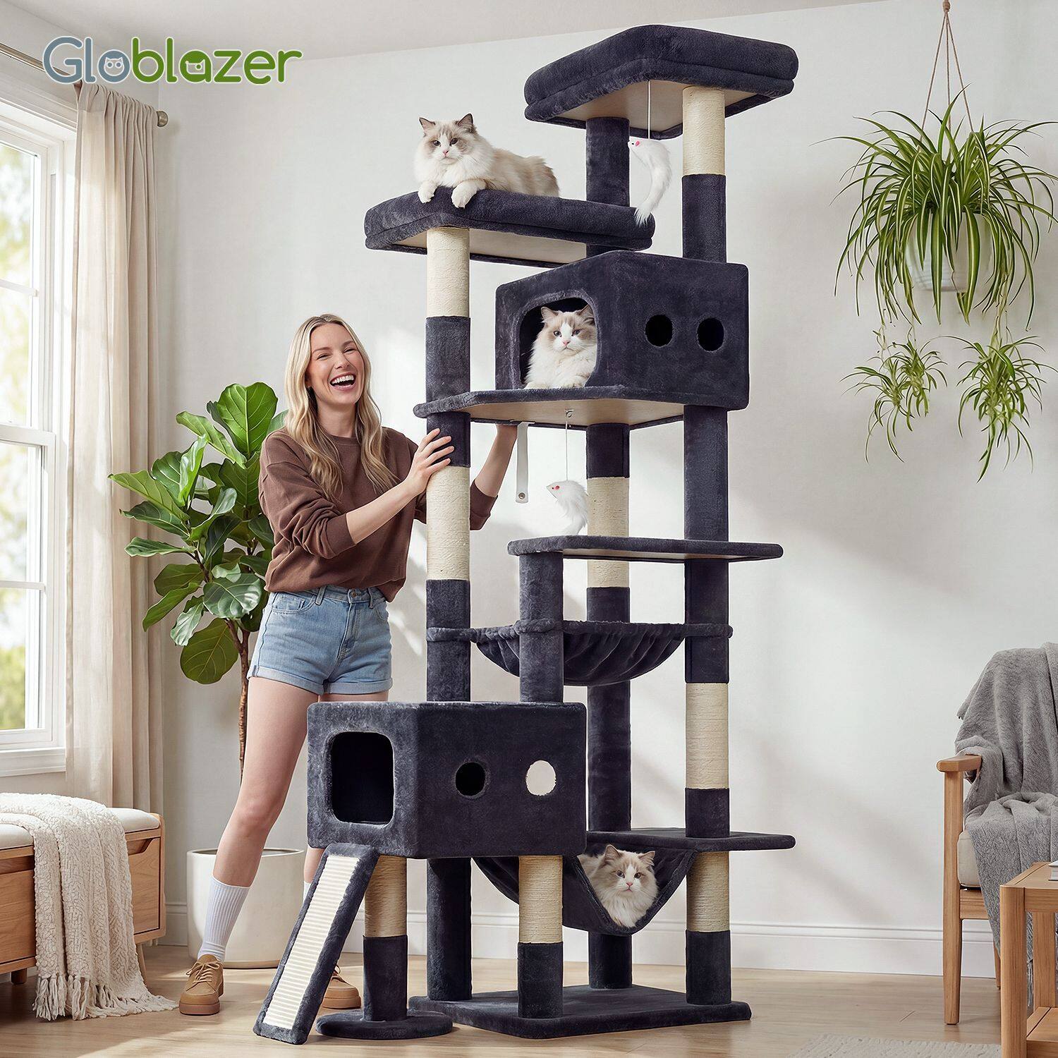 globlazer-s-series-s83g-arbre-chat-grand-gris-fonc-211-cm image 8