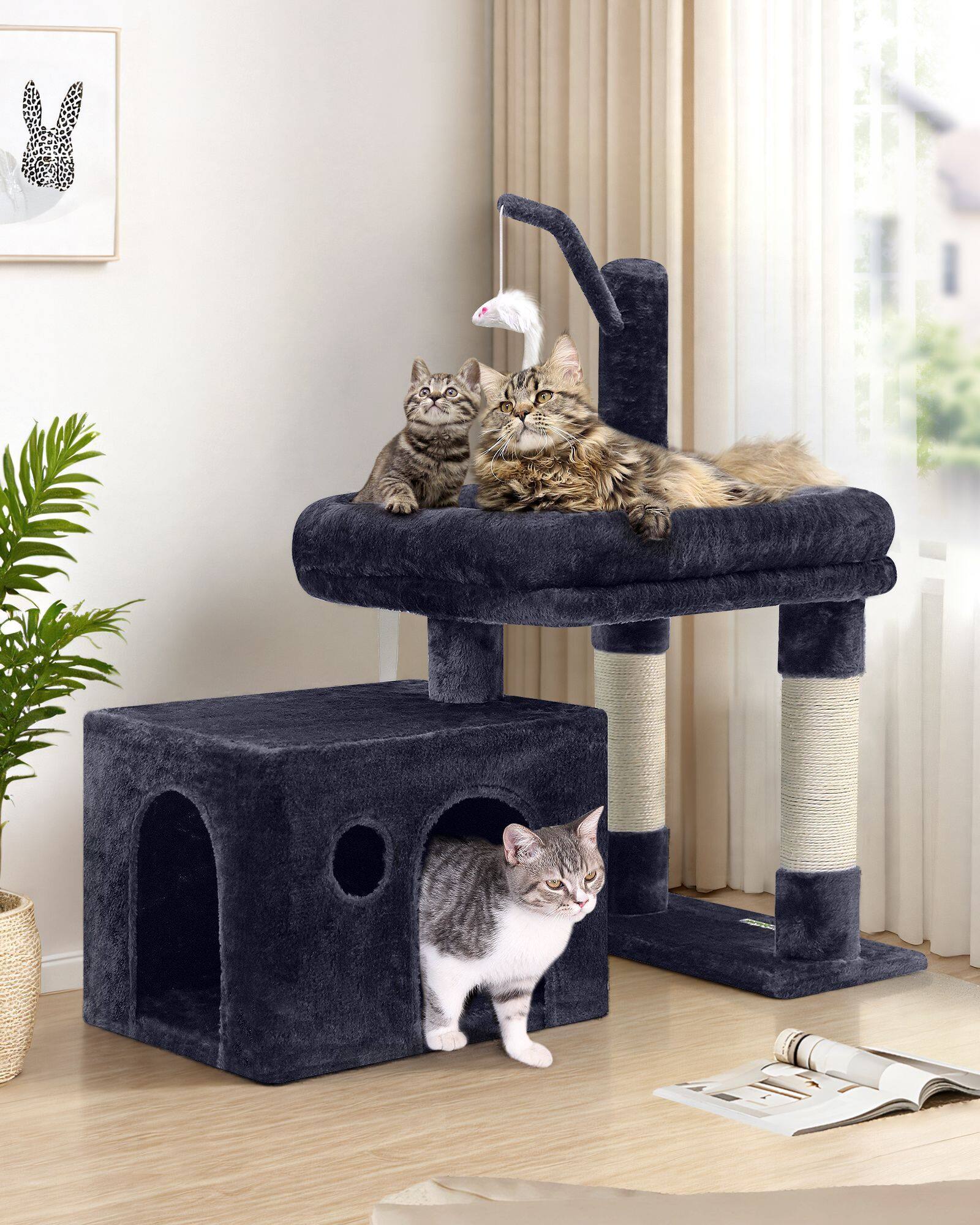 globlazer-f32-arbre-chat-gris-fonc-32-pouces-compact image 1