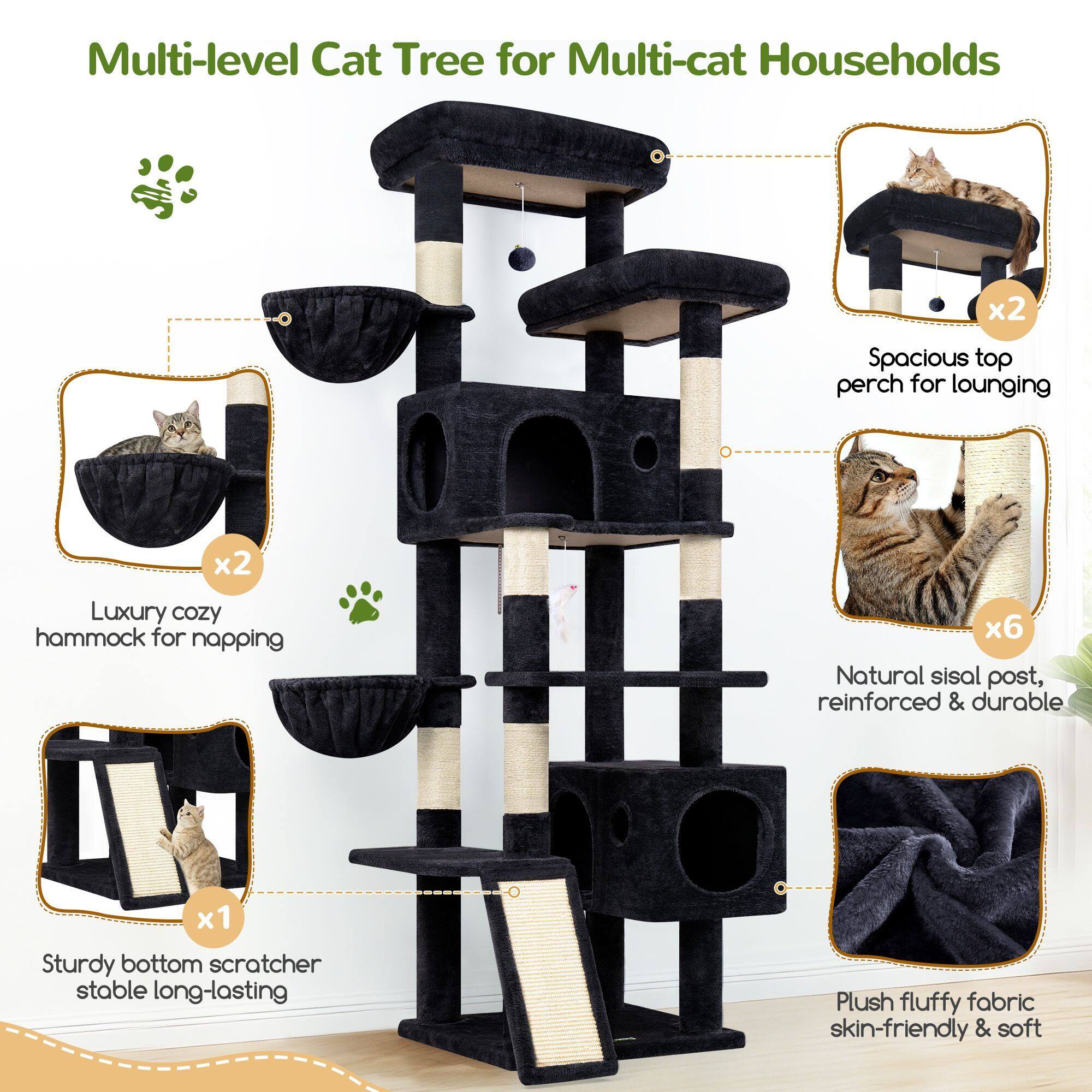 globlazer-s-series-s77c-arbre-chat-gris-fonc-77-pouces image 5