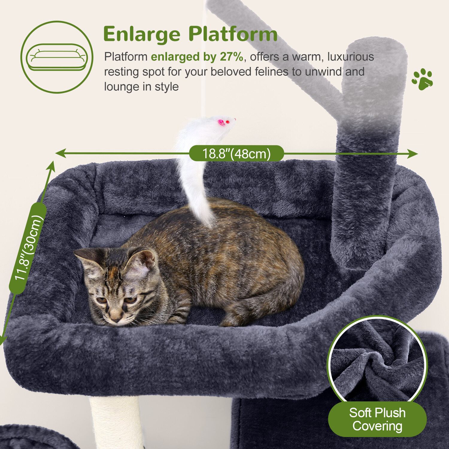globlazer-f46c-arbre-chat-gris-fonc-117-cm-compact image 5