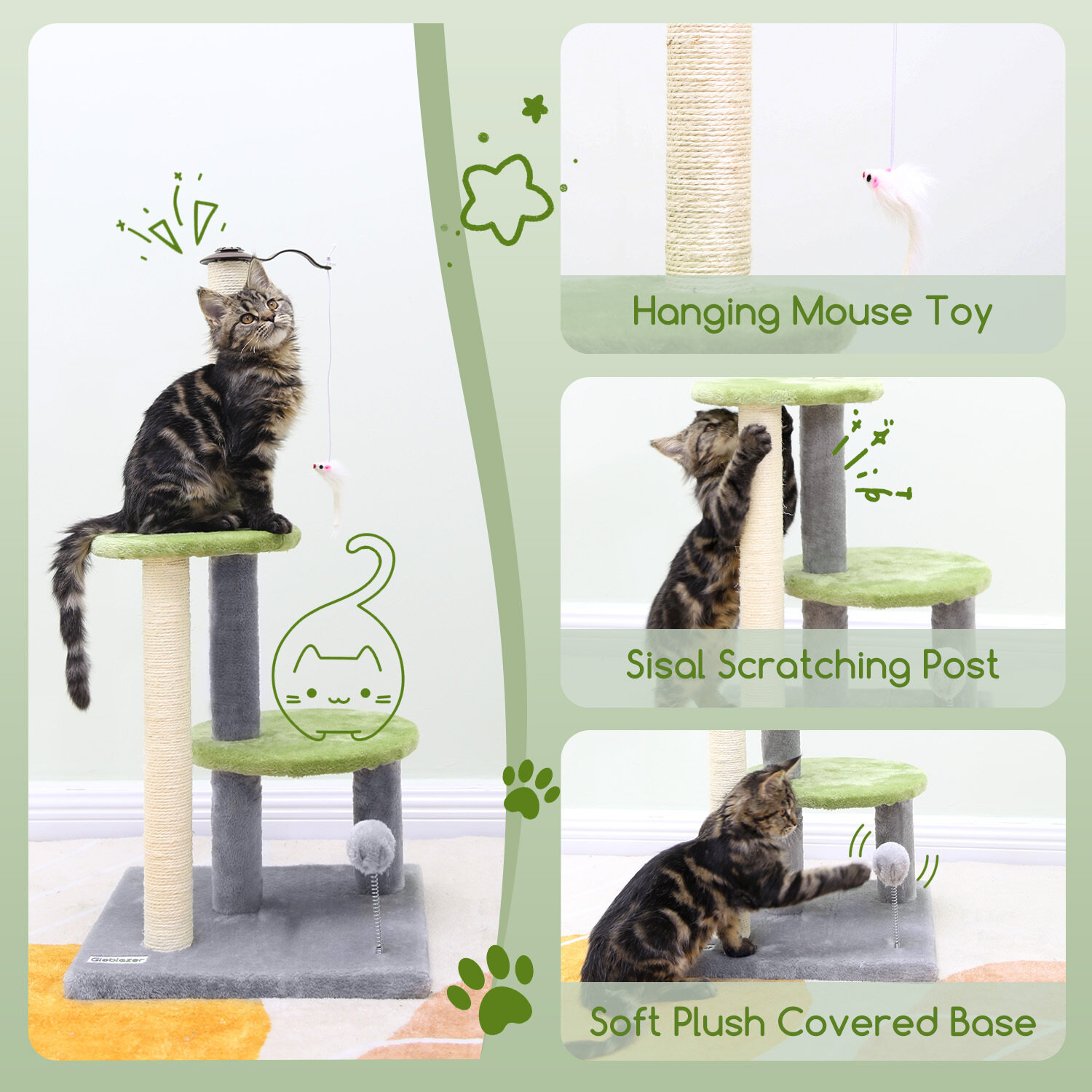 globlazer-sc34-griffoir-gris-clair-34-pouces-chat image 3