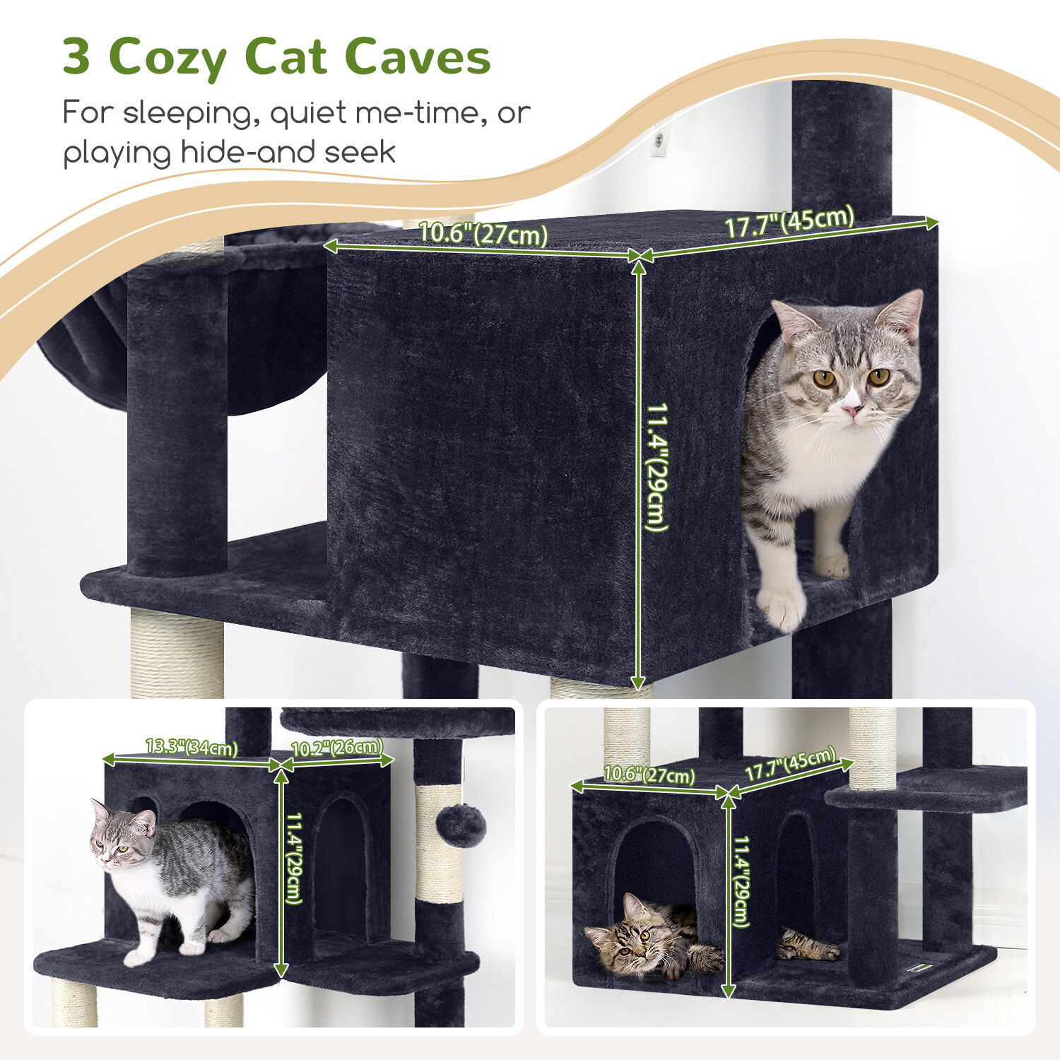 globlazer-f-series-f71-arbre-chat-gris-fonc-71-pouces image 4