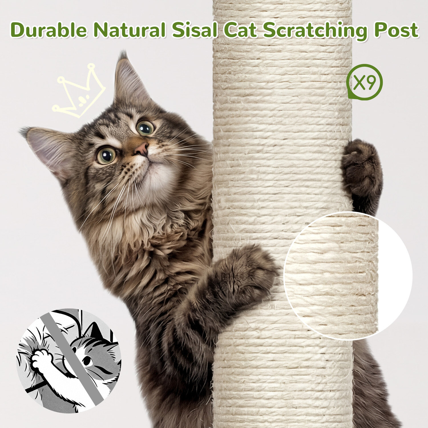 globlazer-s-series-s84d-arbre-chat-grand-gris-fonc-213-cm image 4