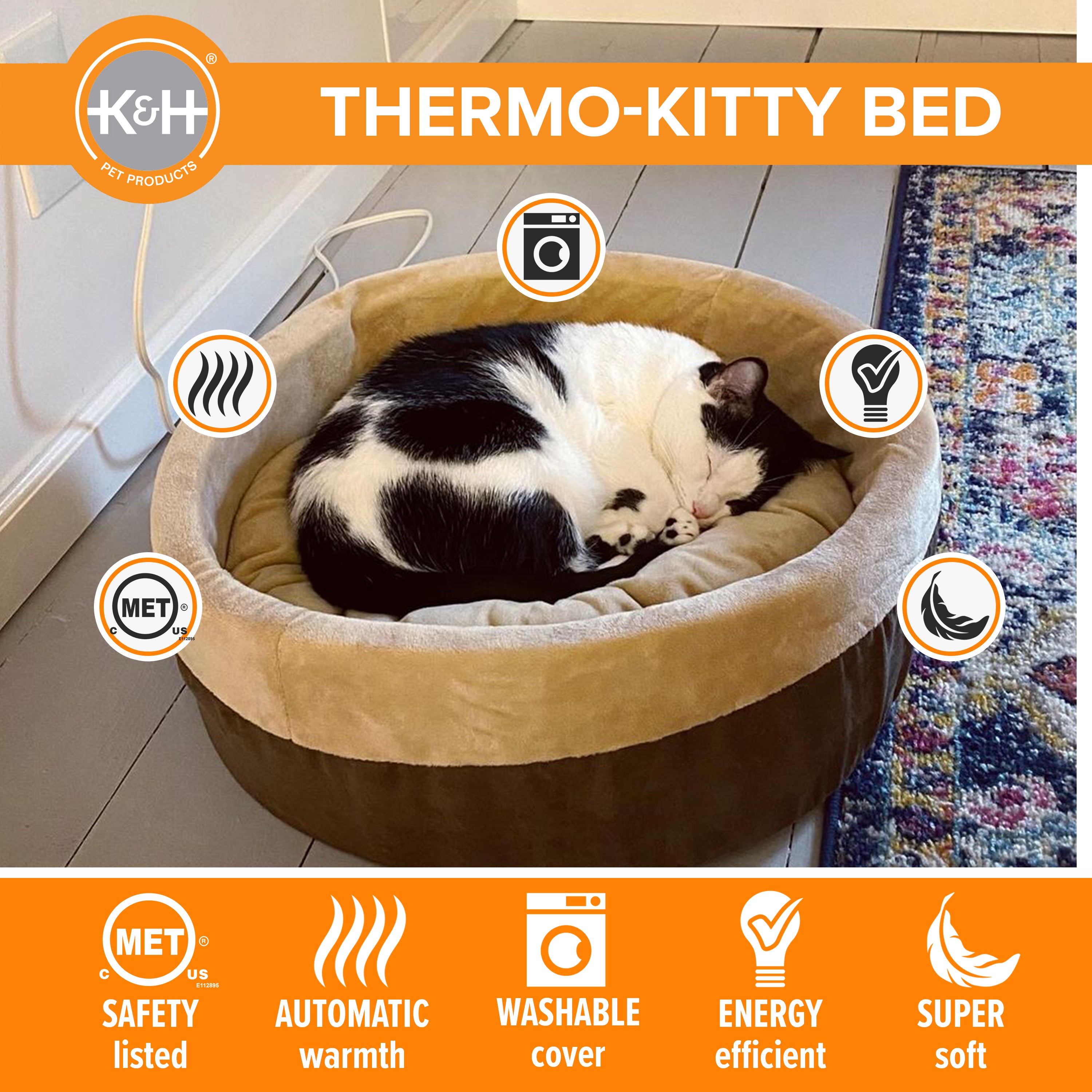 k-h-thermo-kitty-bed-lit-chauffant-chat-mocha-small-16-thermostatique image 2