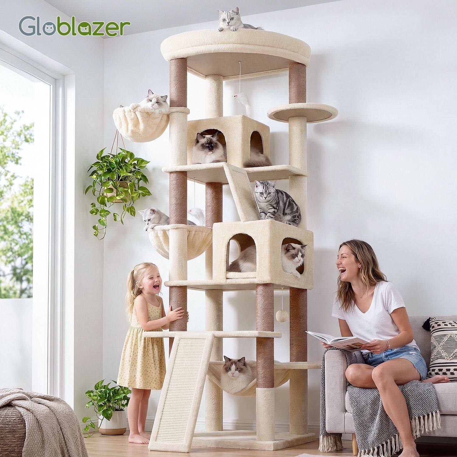 globlazer-s-series-s81f-arbre-chat-beige-206-cm image 3